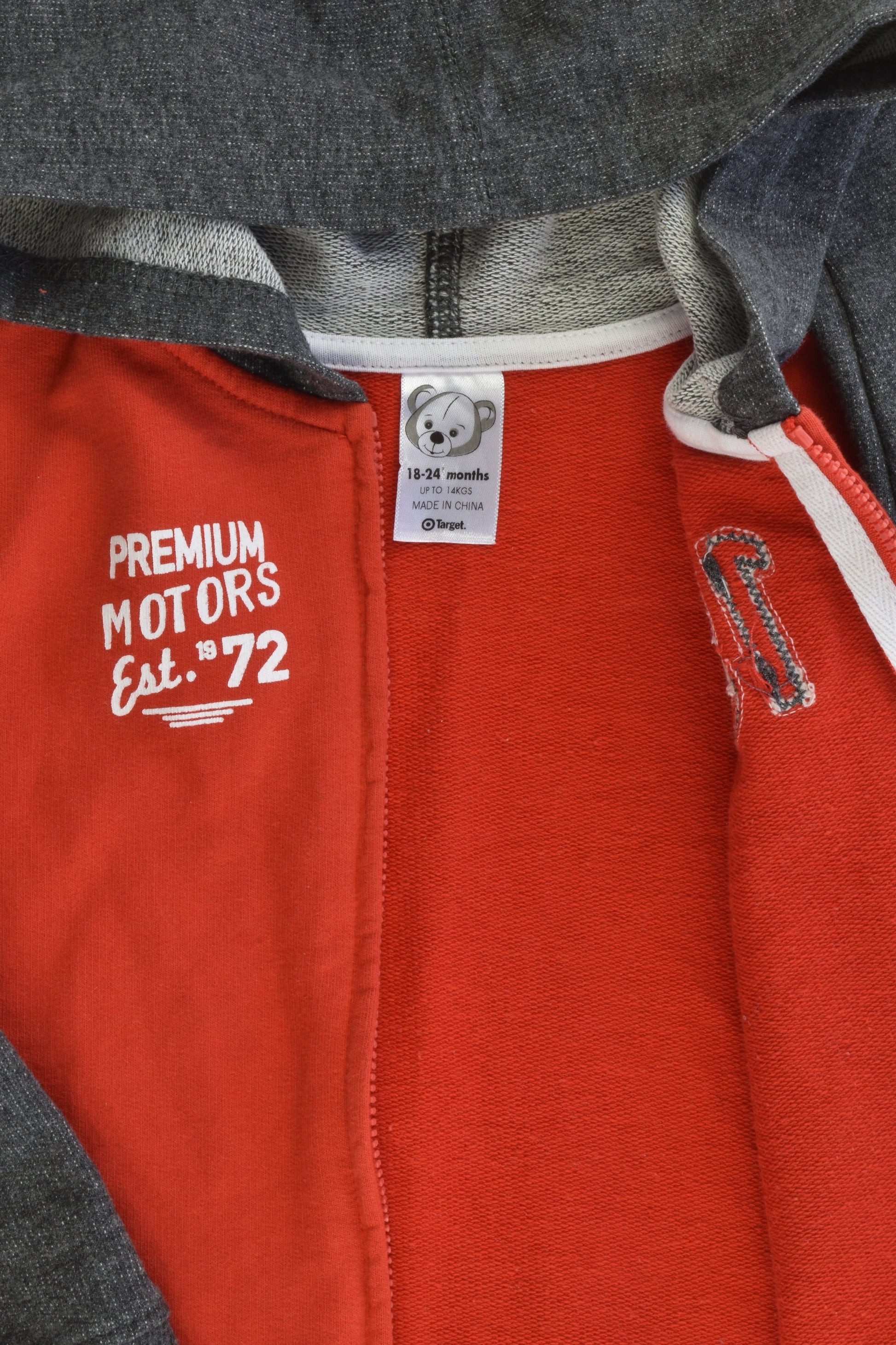 Target Size 18-24 months (2) "Premium Motors" Hooded Jumper