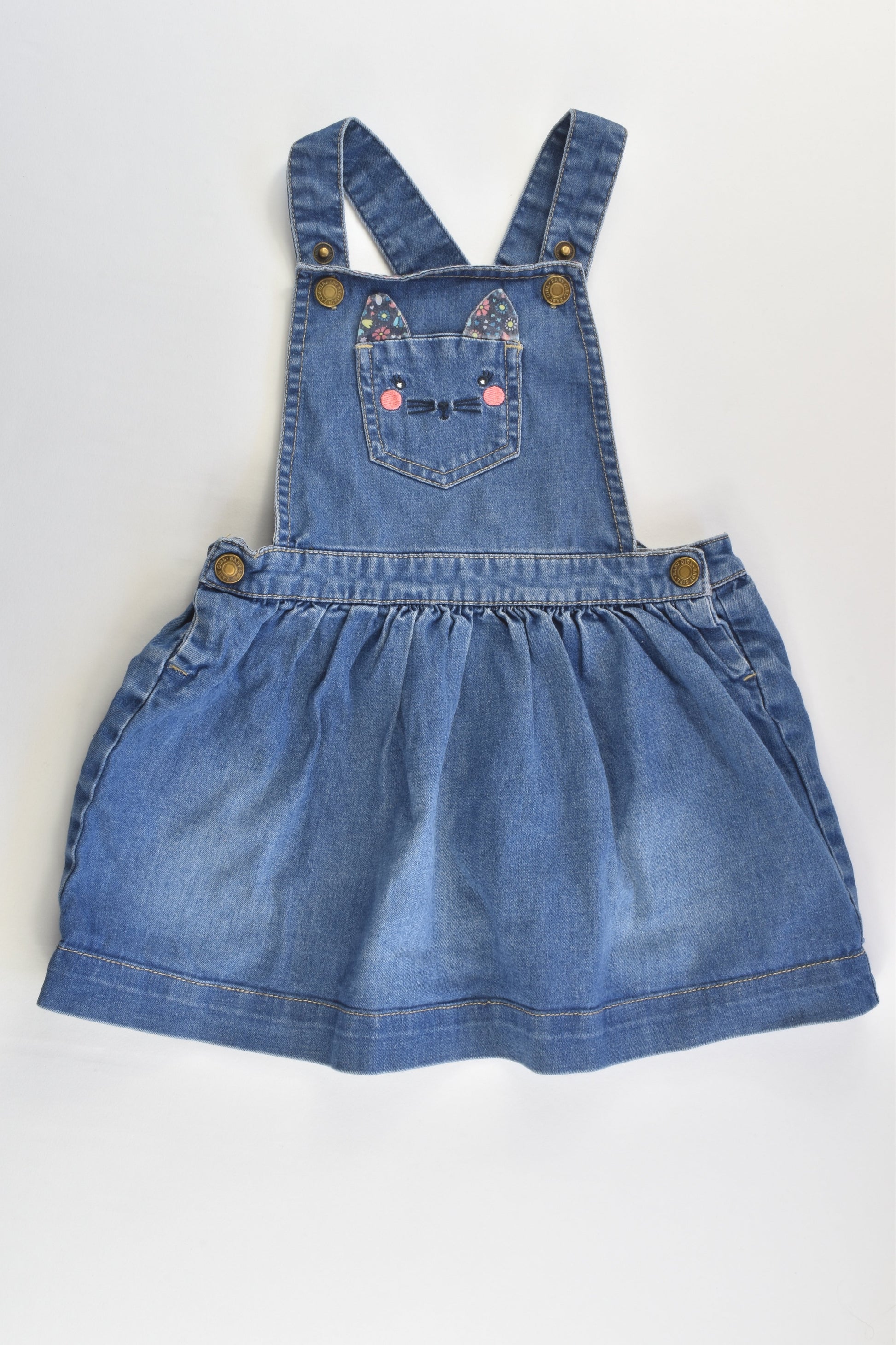 Target Size 2 (18-24 months) Cat Pocket Stretchy Denim Dress