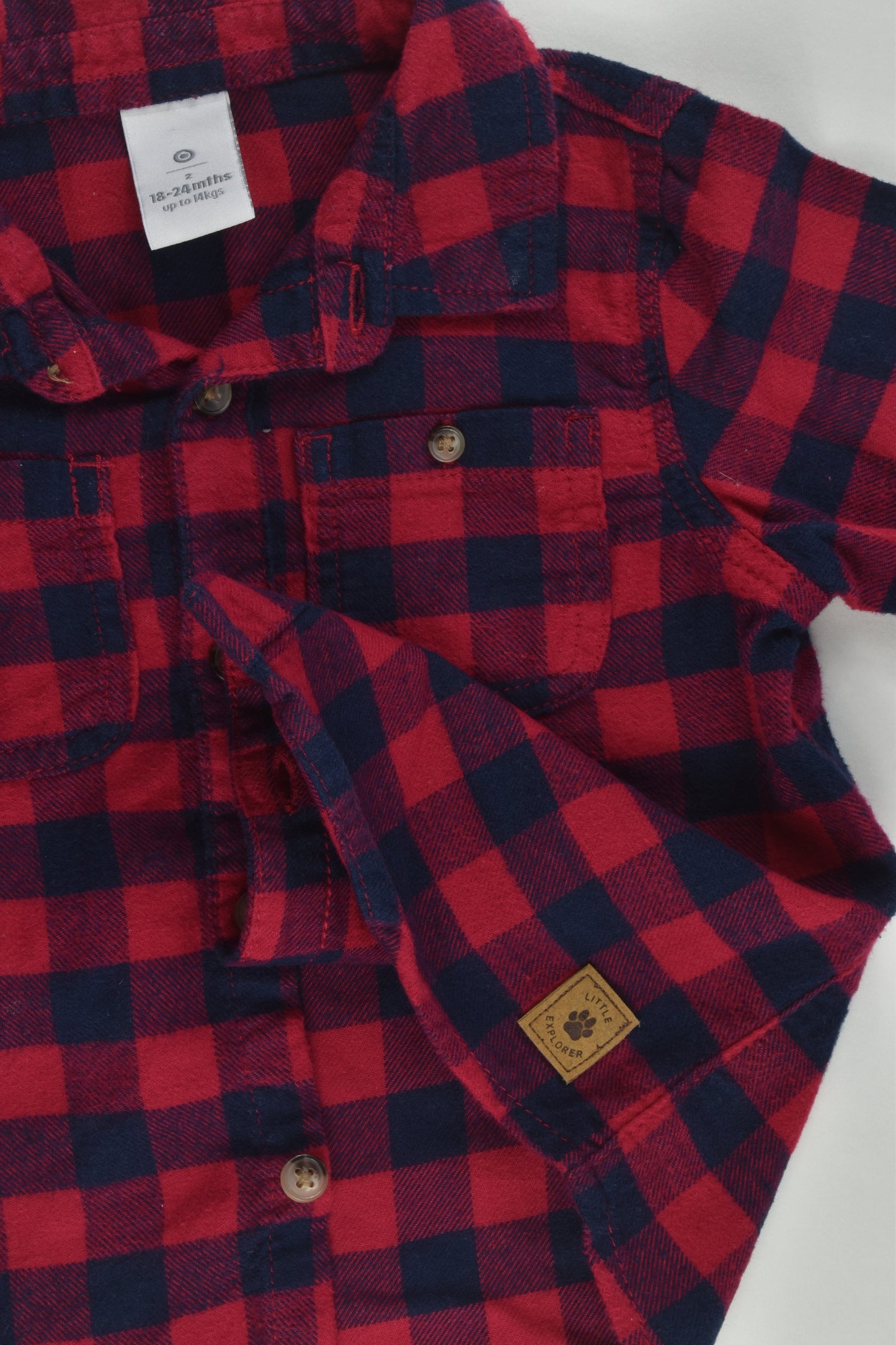 Target Size 2 (18-24 months) Checked 'Little Explorer' Flannelette Shirt