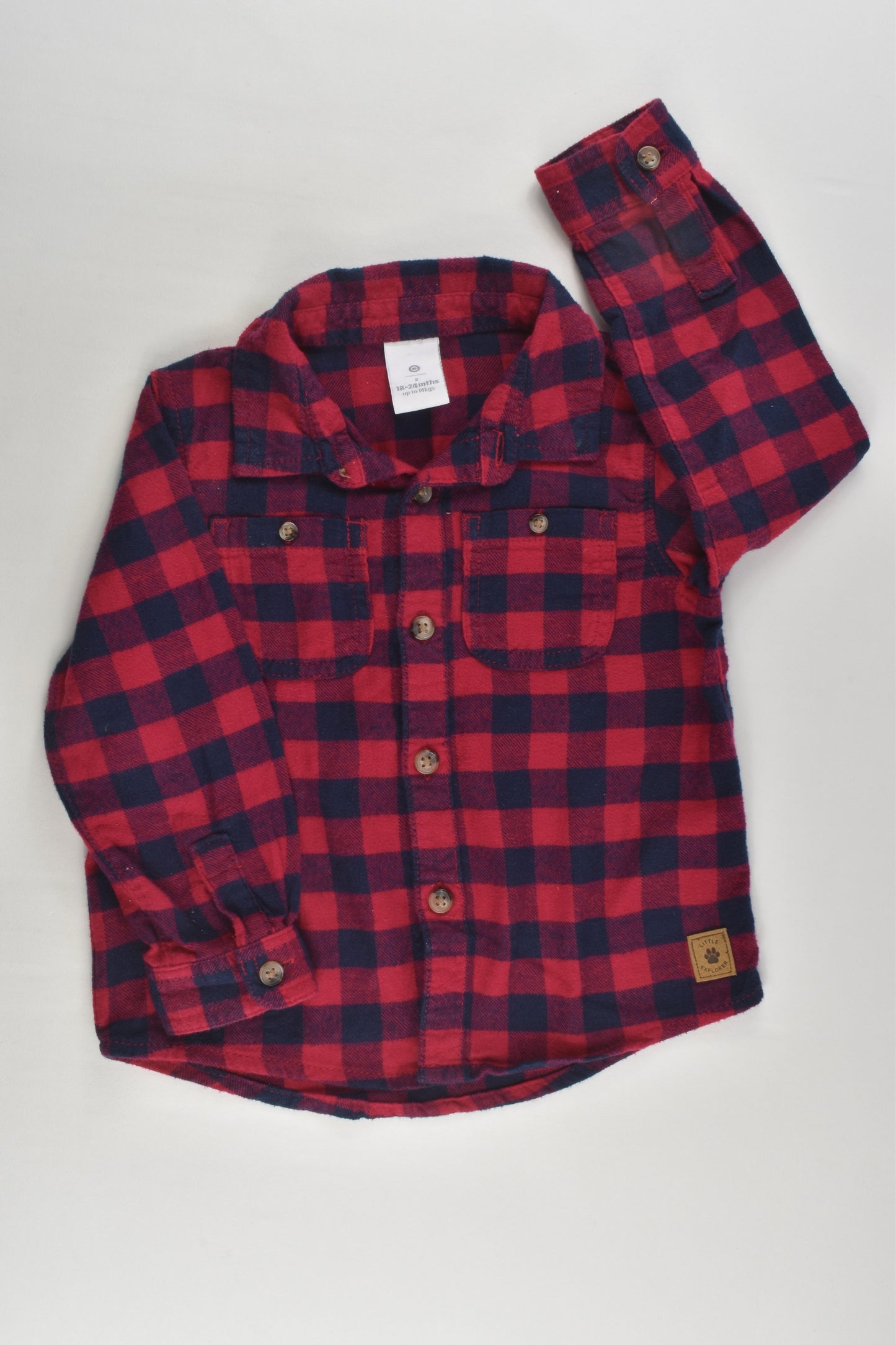 Target Size 2 (18-24 months) Checked 'Little Explorer' Flannelette Shirt