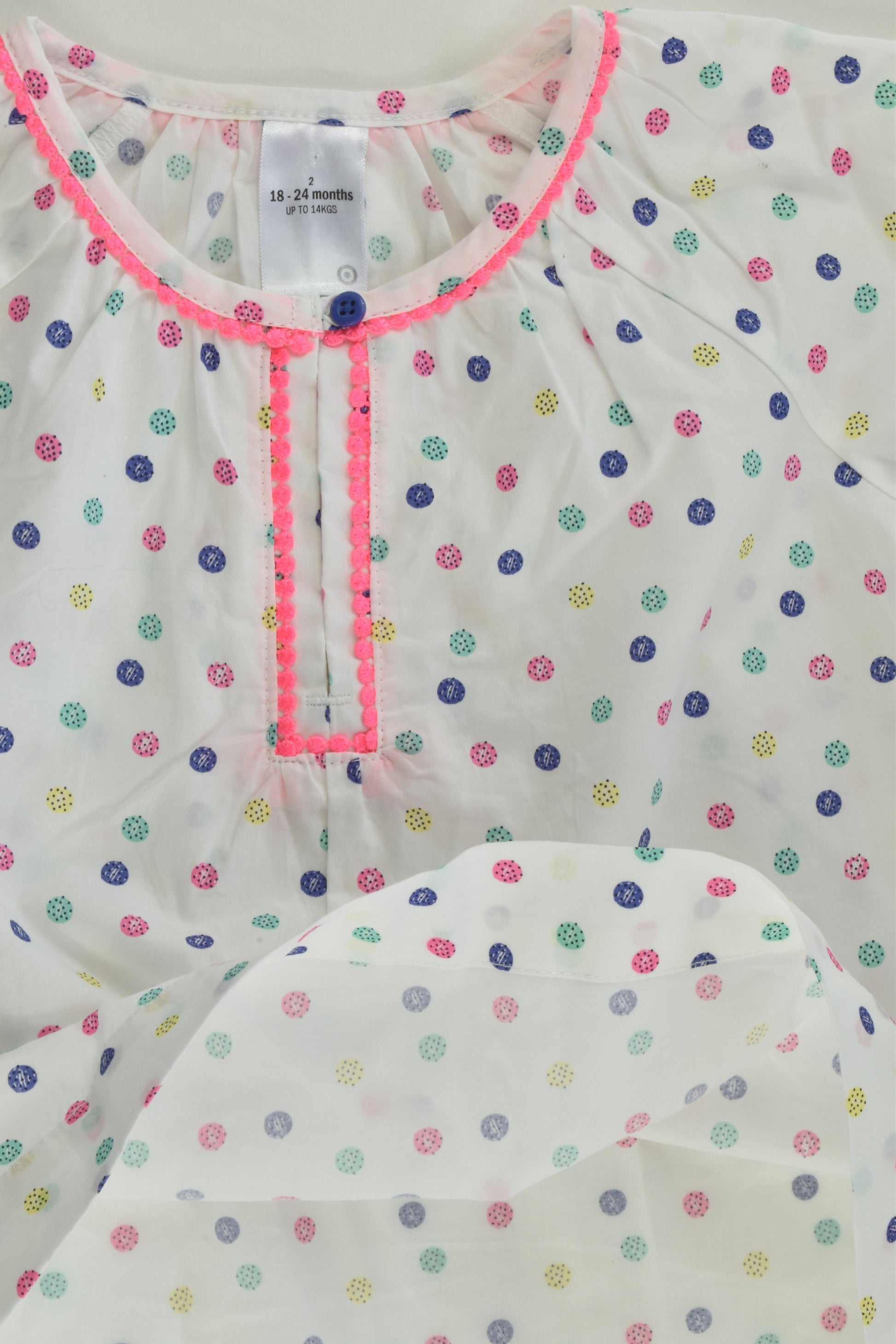 Target Size 2 (18-24 months) Dots Blouse