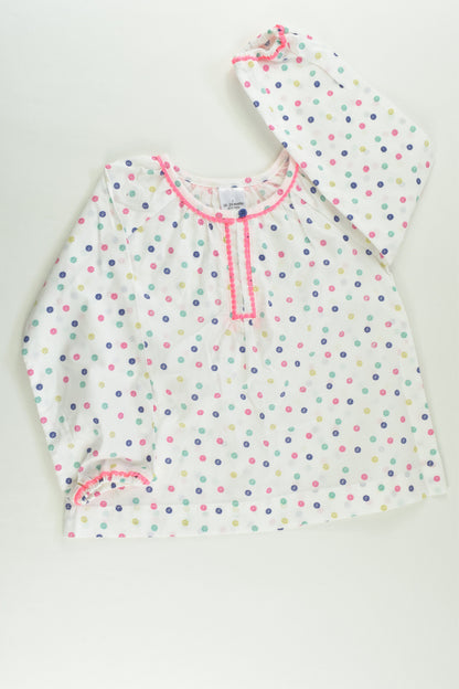 Target Size 2 (18-24 months) Dots Blouse