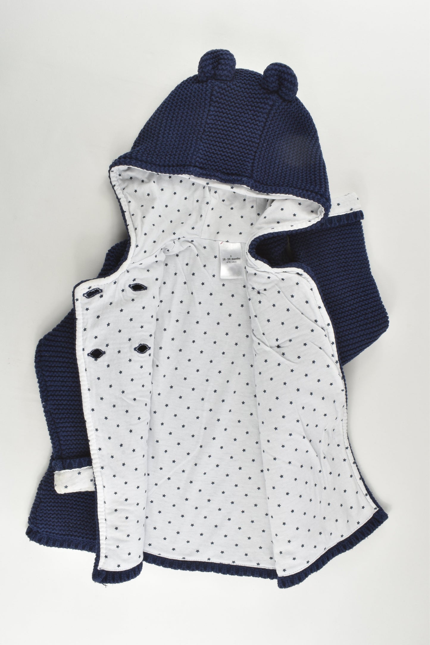 Target Size 2 (18-24 months) Lined Hooded Knitted Jumper