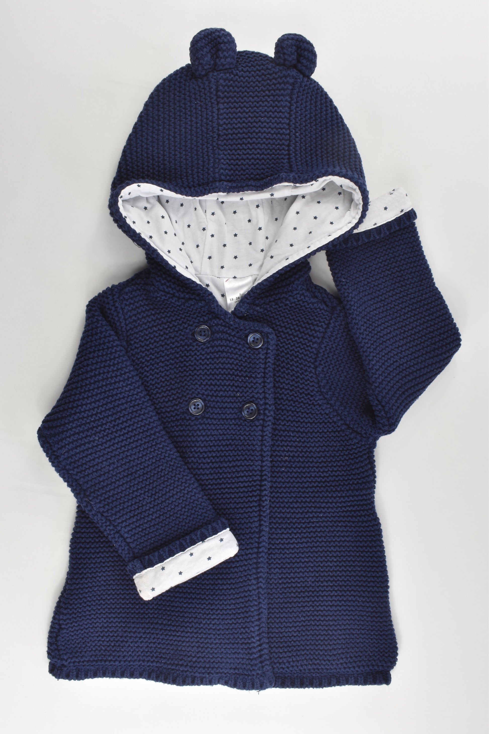 Target Size 2 (18-24 months) Lined Hooded Knitted Jumper