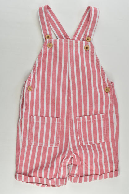 Target Size 2 (18-24 months) Linen-feel Striped Short Overalls