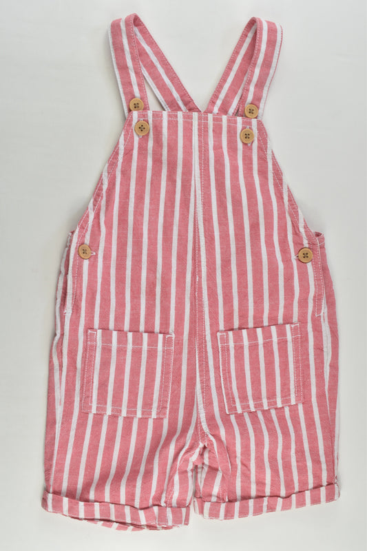 Target Size 2 (18-24 months) Linen-feel Striped Short Overalls