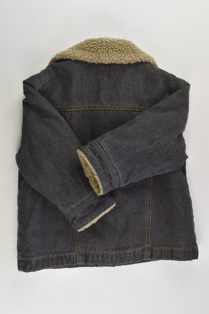 Target Size 2 Denim Sherpa Warm Jacket