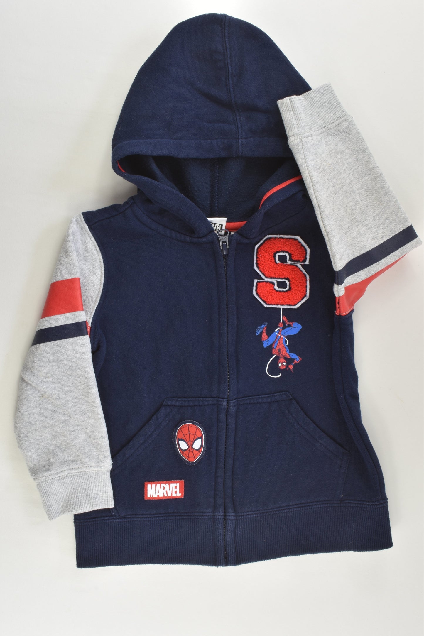 Target Size 2 Spiderman Hooded Zip Jumper