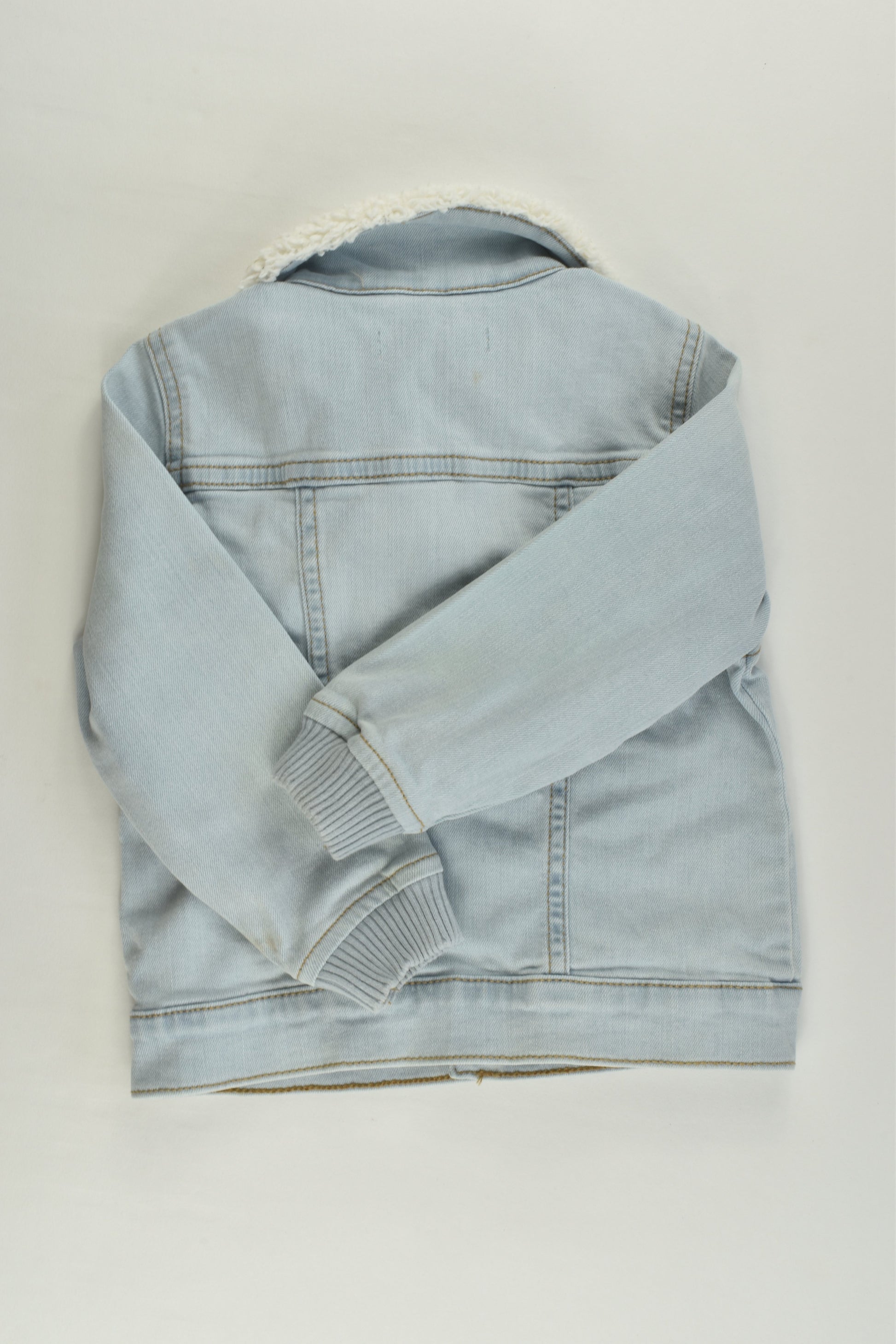 Target Size 2 Stretchy Denim Jacket with Sherpa Collar