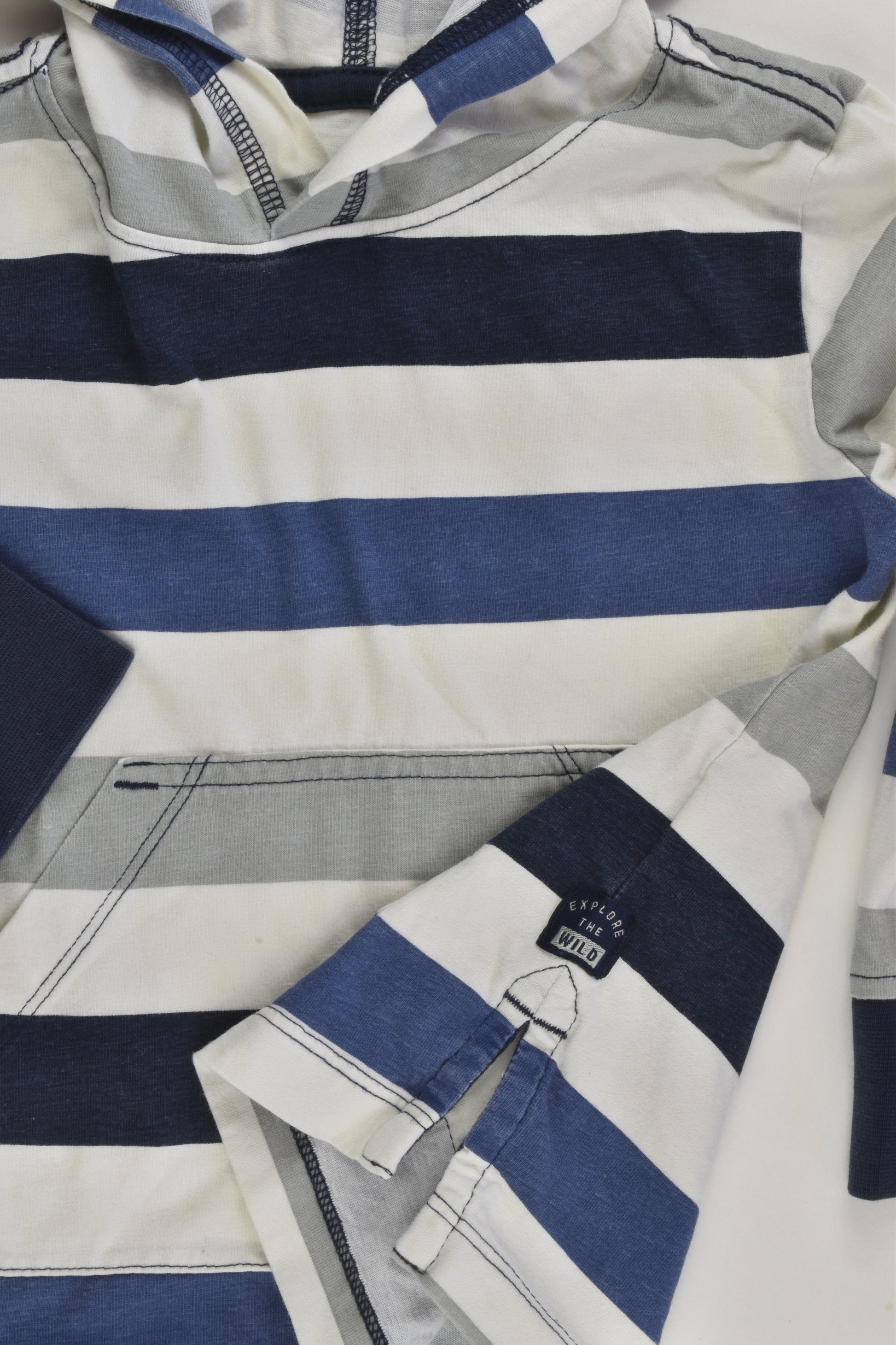 Target Size 2 Striped Hooded 'Explore The Wild' Top