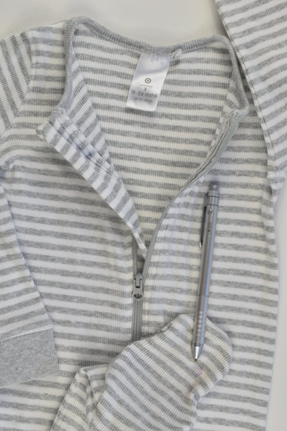 Target Size 2 Striped Ribbed Footed Romper