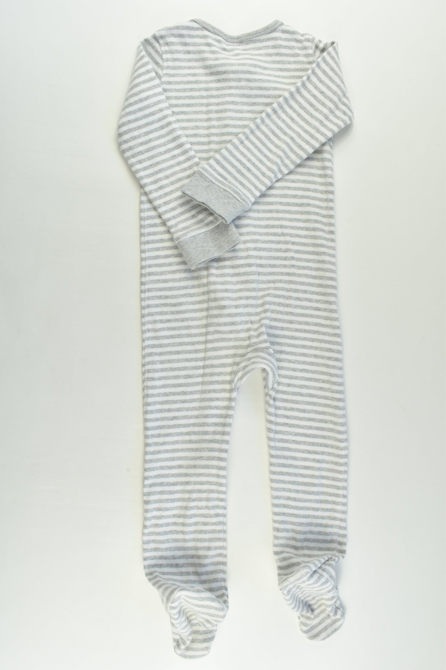 Target Size 2 Striped Ribbed Footed Romper