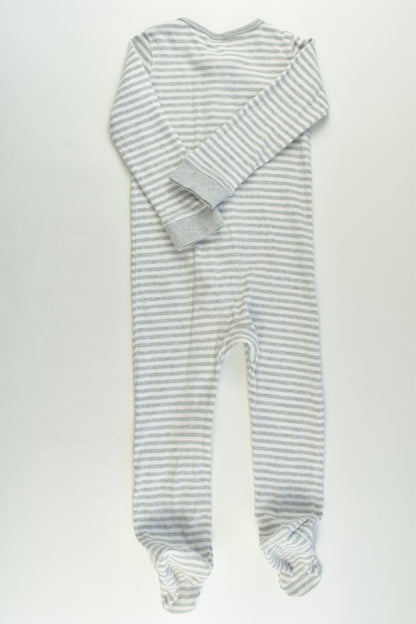 Target Size 2 Striped Ribbed Footed Romper