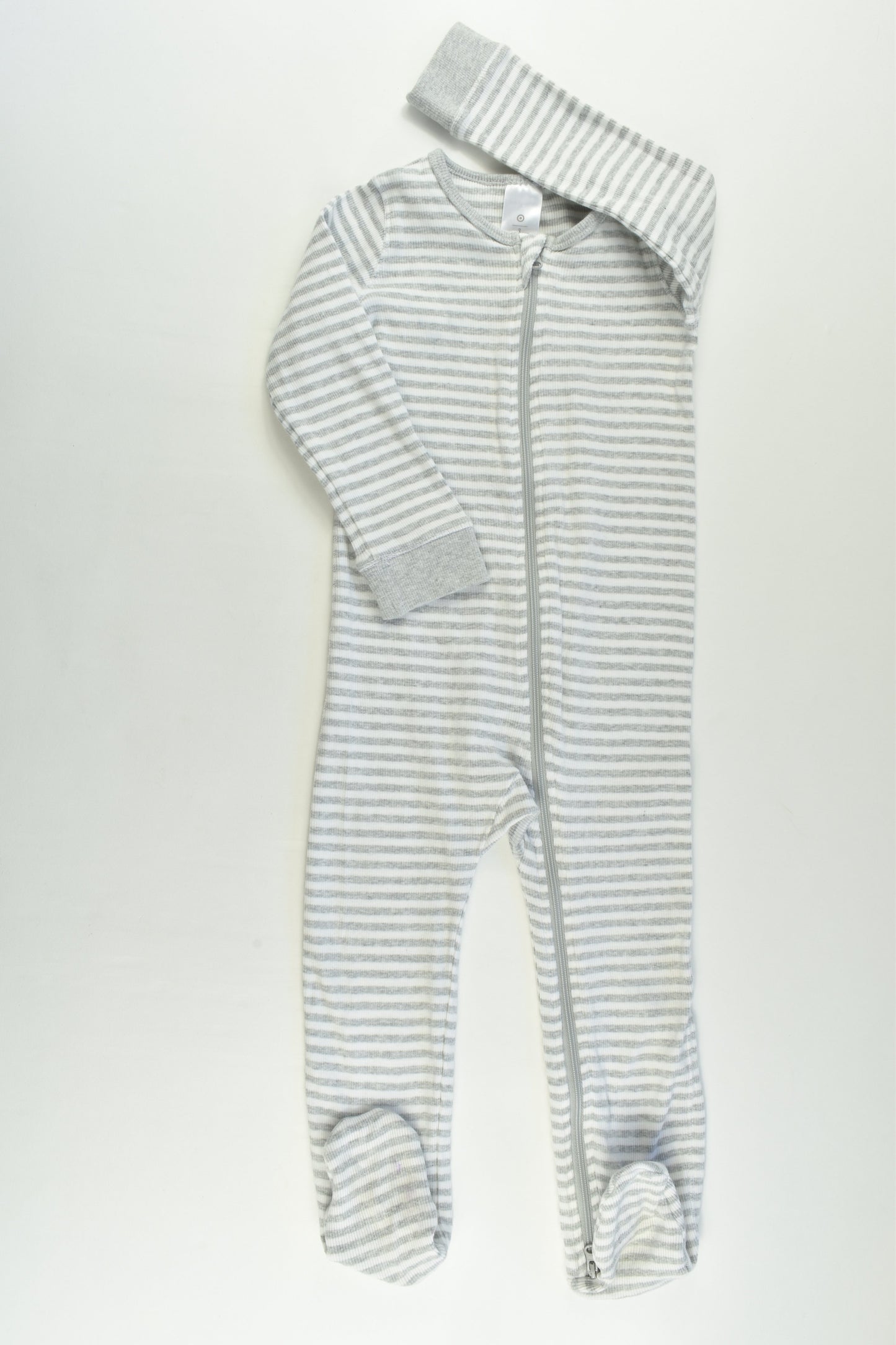 Target Size 2 Striped Ribbed Footed Romper