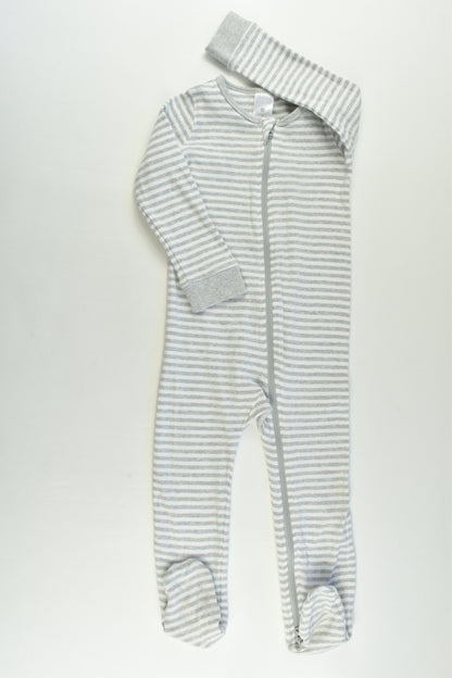 Target Size 2 Striped Ribbed Footed Romper