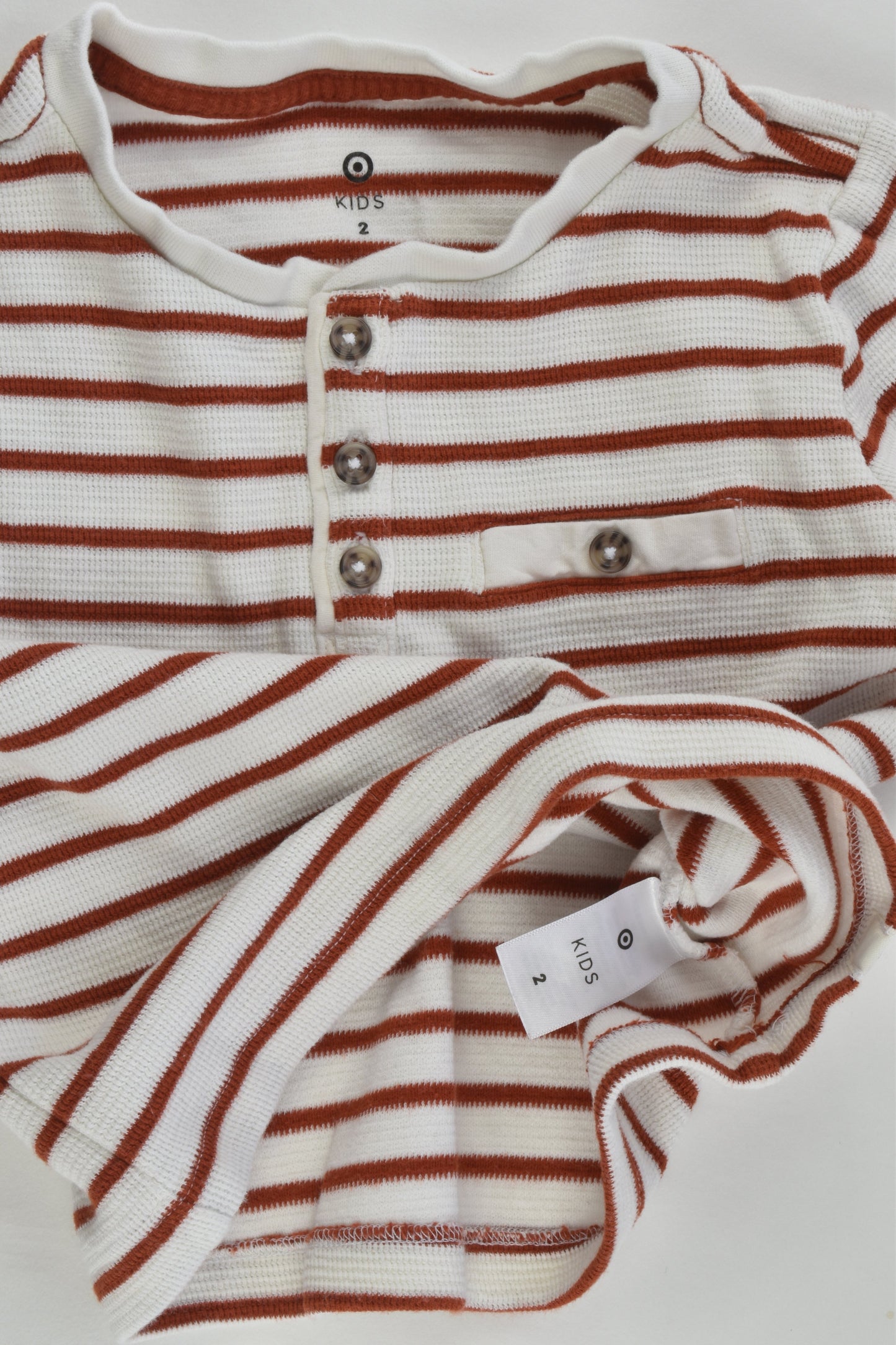 Target Size 2 Striped Waffle Top