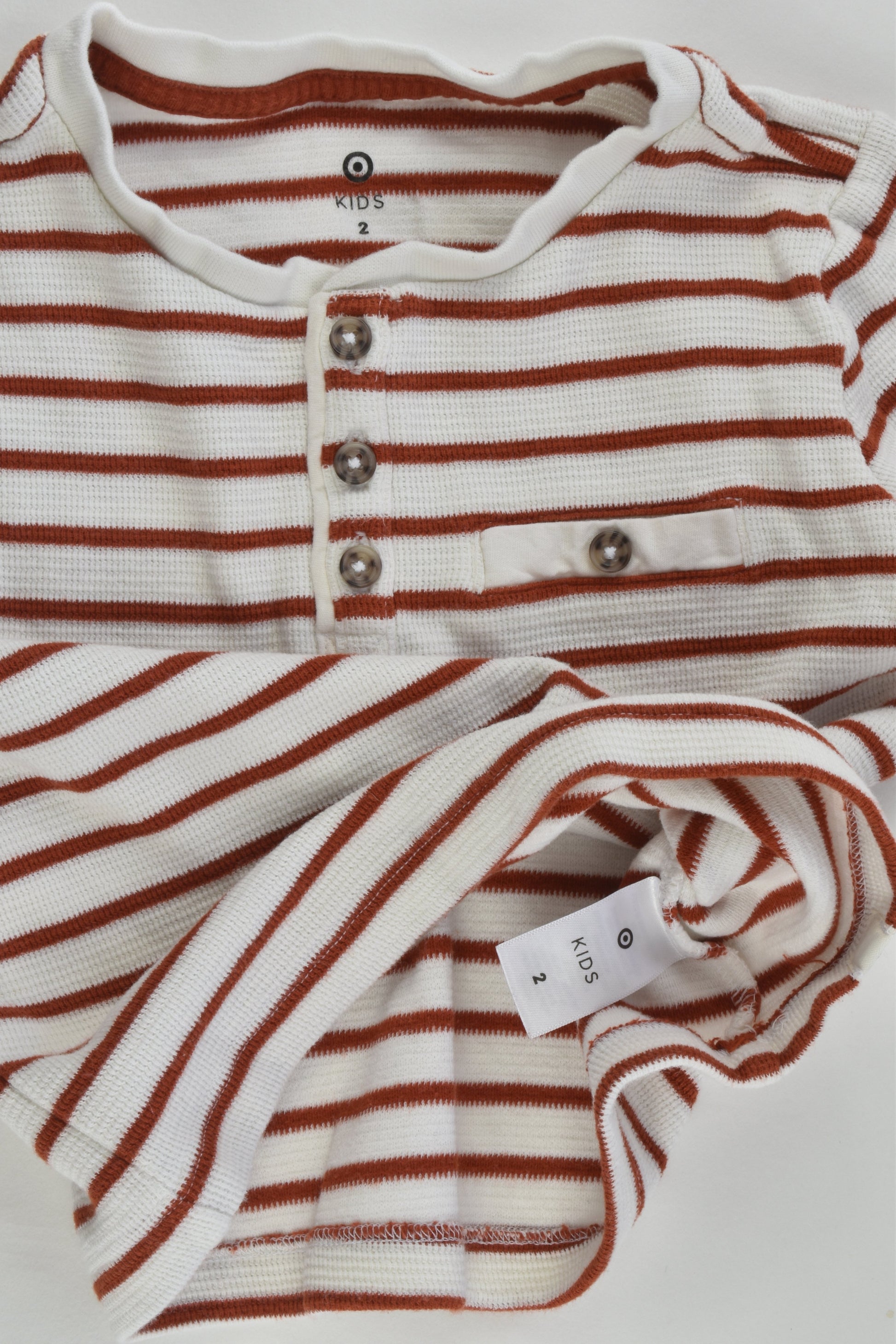 Target Size 2 Striped Waffle Top
