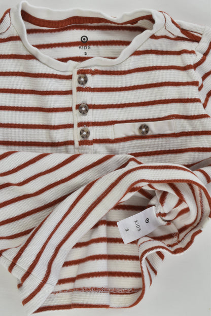 Target Size 2 Striped Waffle Top