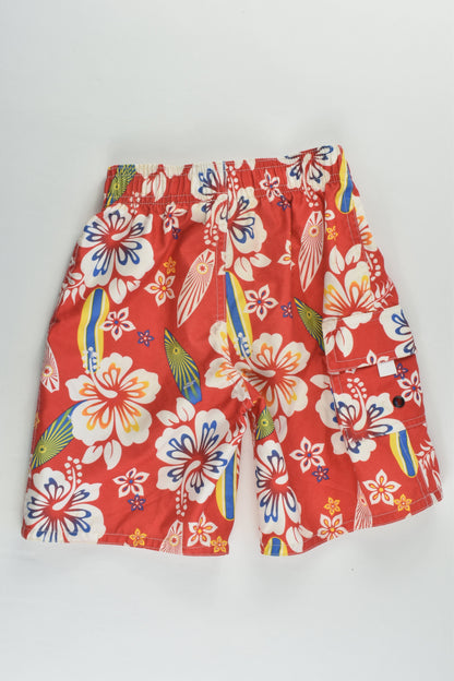 Target Size 2 Tropical Flowers and Surf Boards Board Shorts