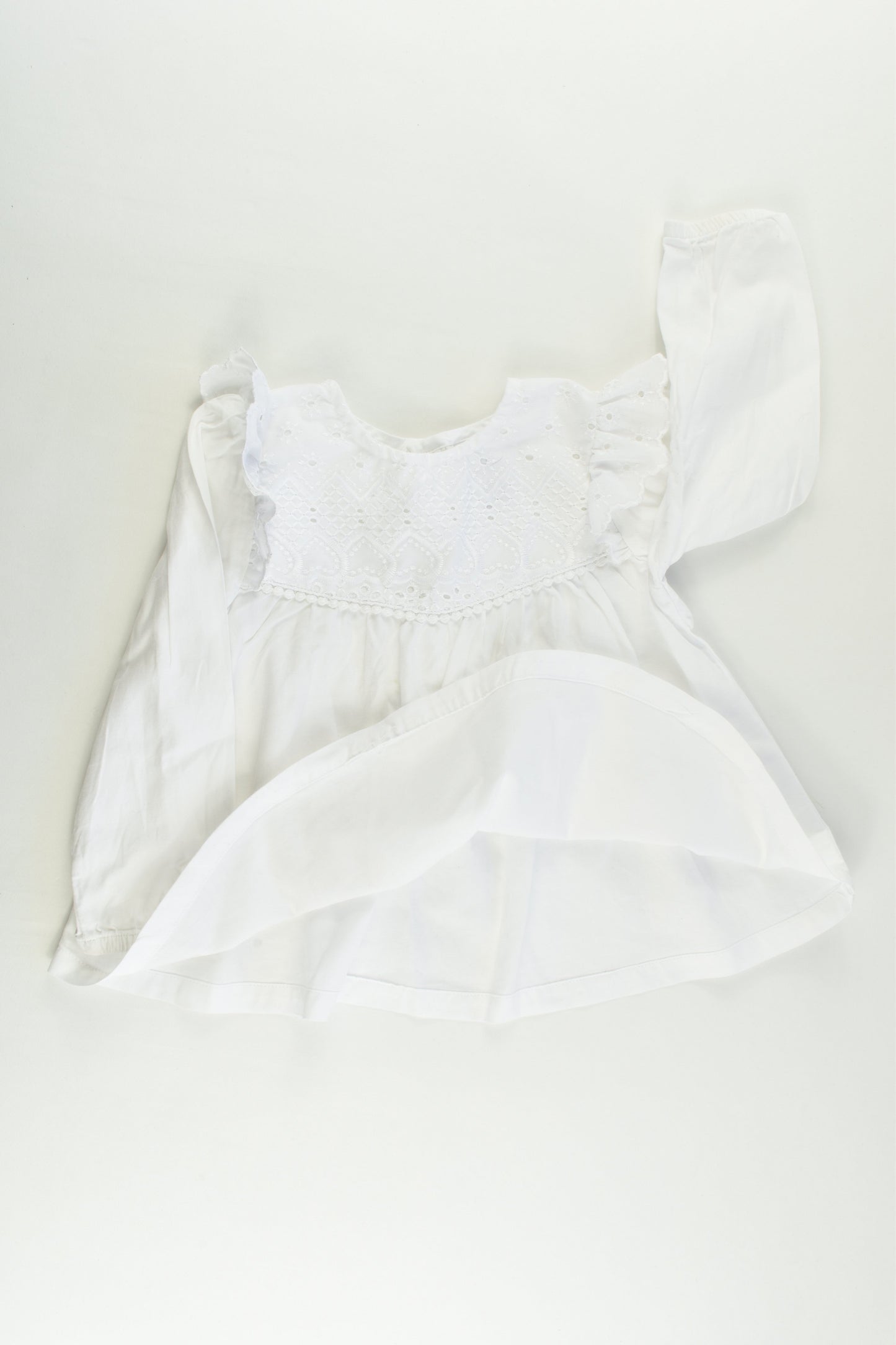 Target Size 2 White Blouse with Lace Front
