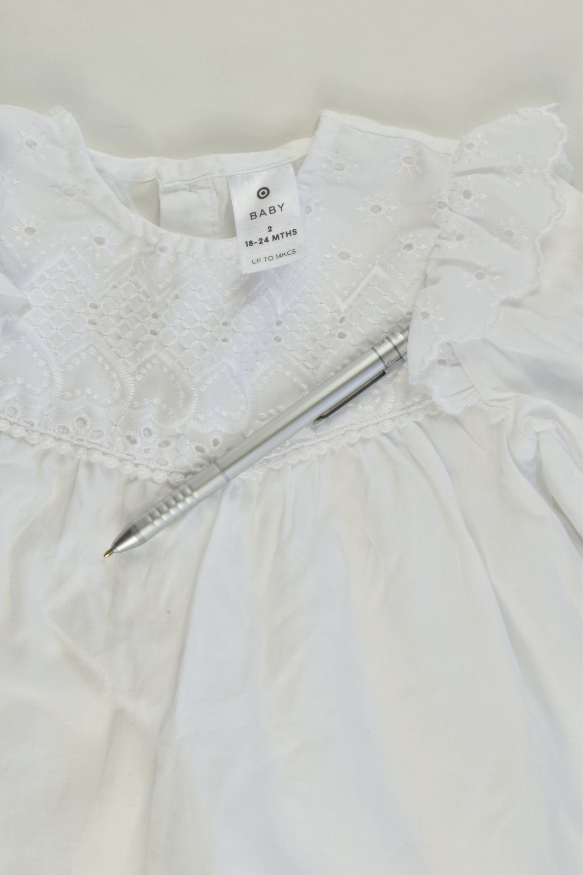 Target Size 2 White Blouse with Lace Front