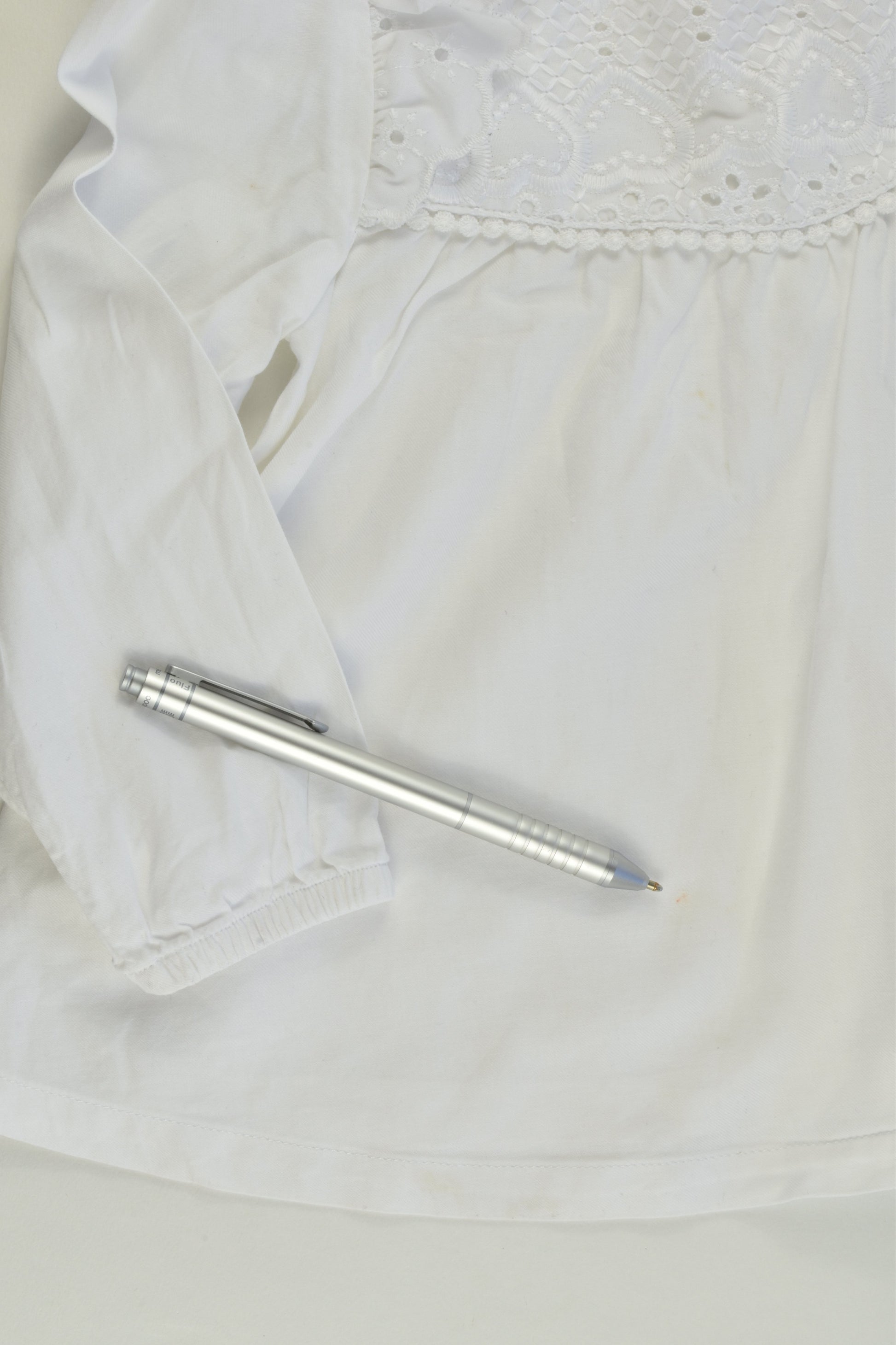 Target Size 2 White Blouse with Lace Front