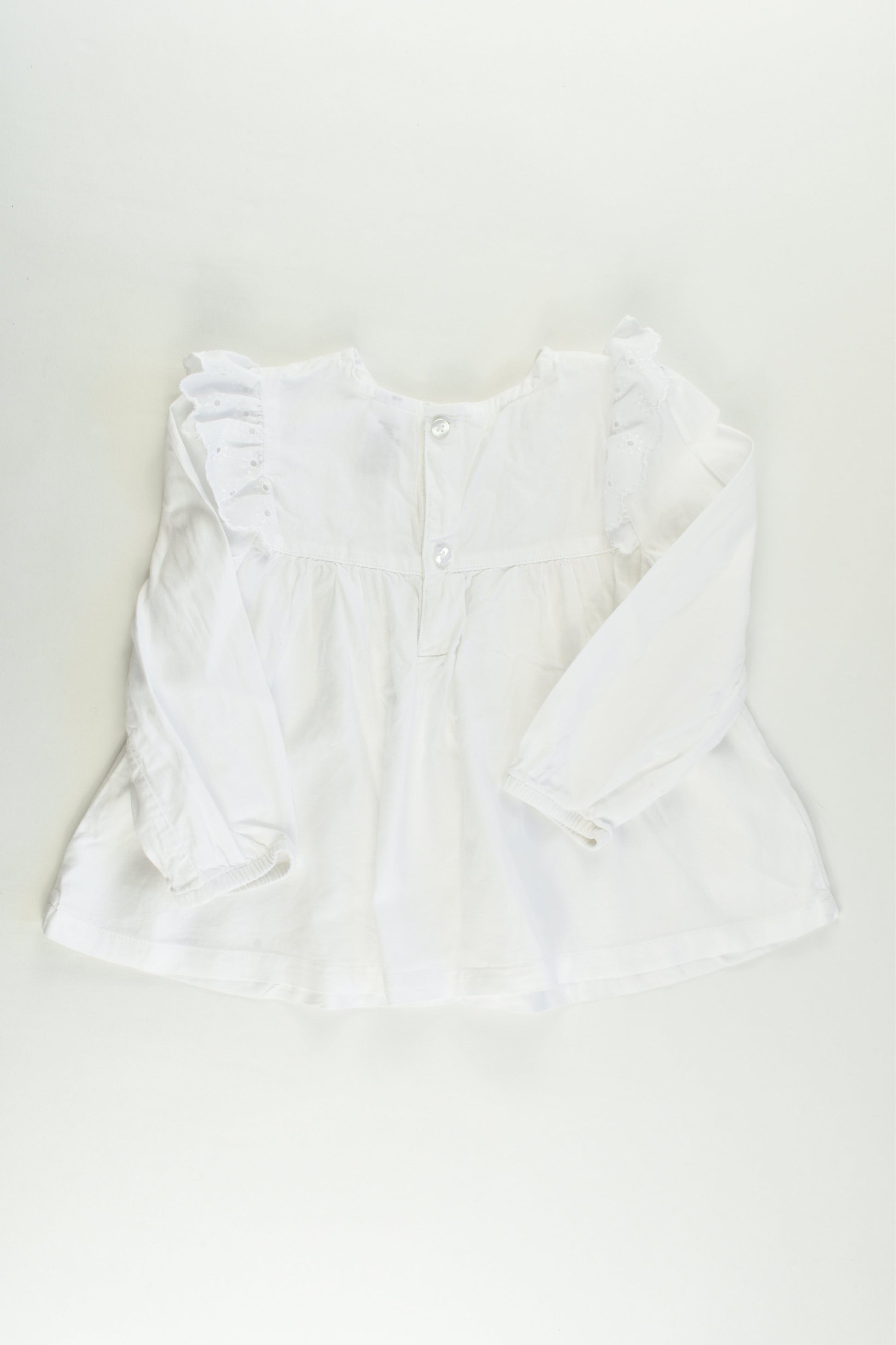 Target Size 2 White Blouse with Lace Front