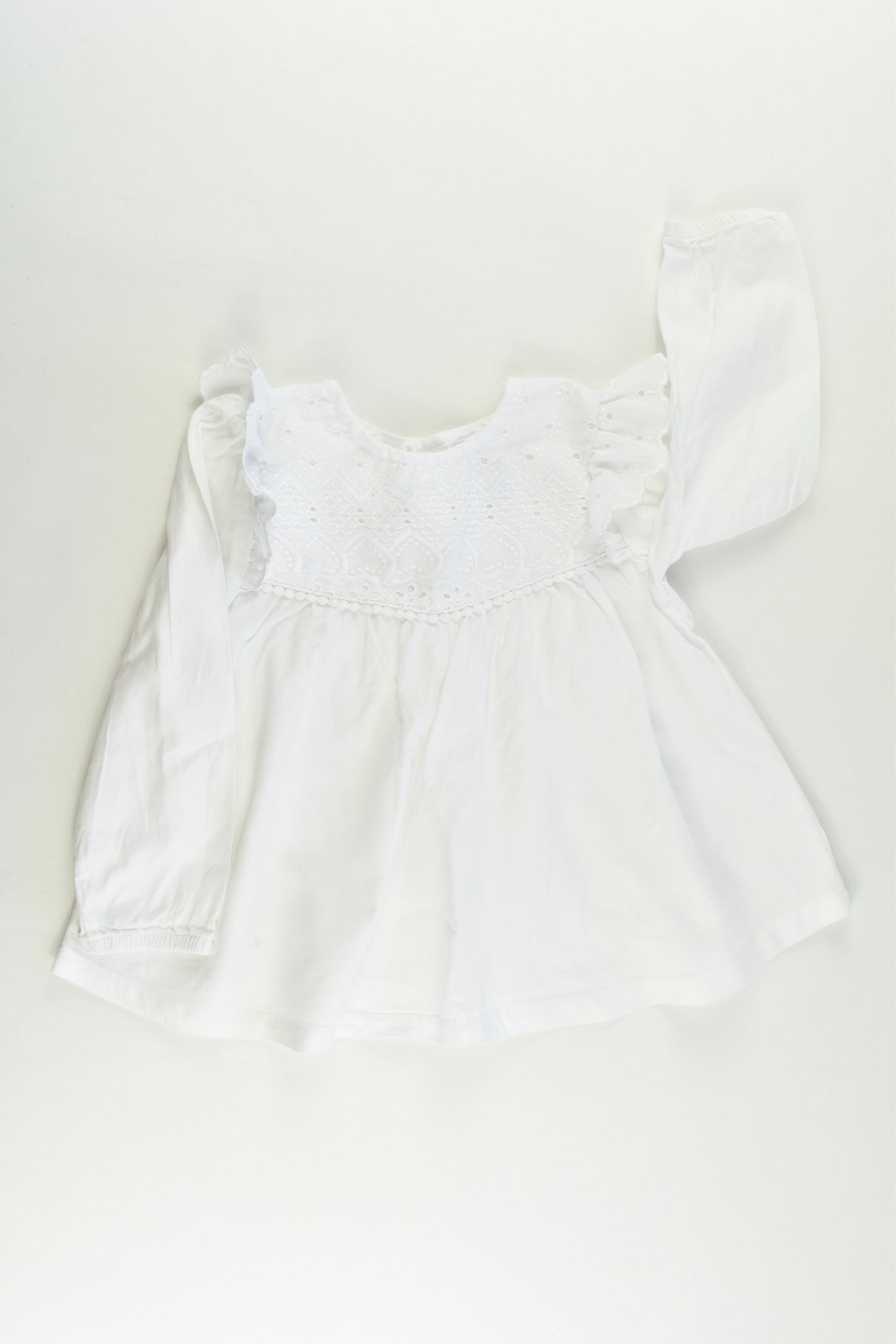 Target Size 2 White Blouse with Lace Front
