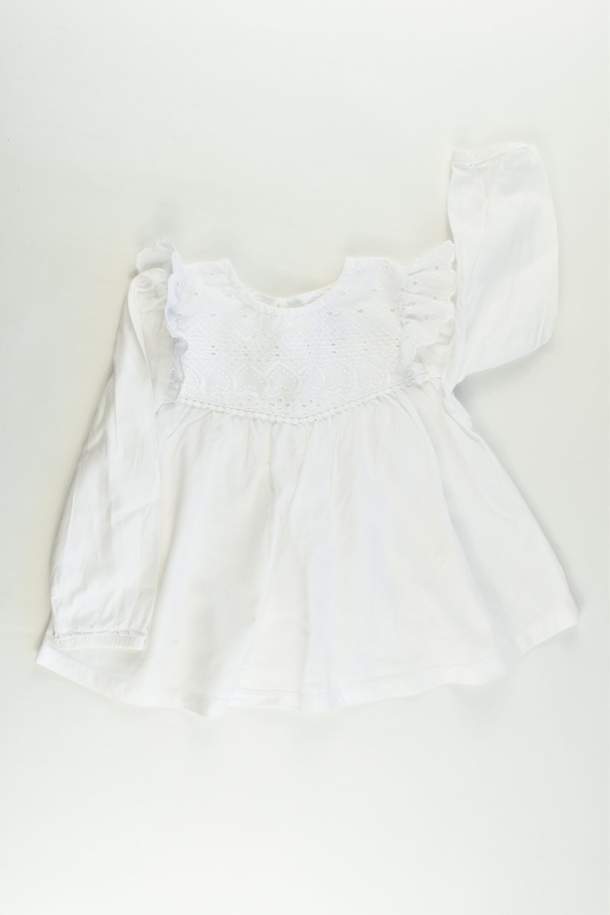 Target Size 2 White Blouse with Lace Front