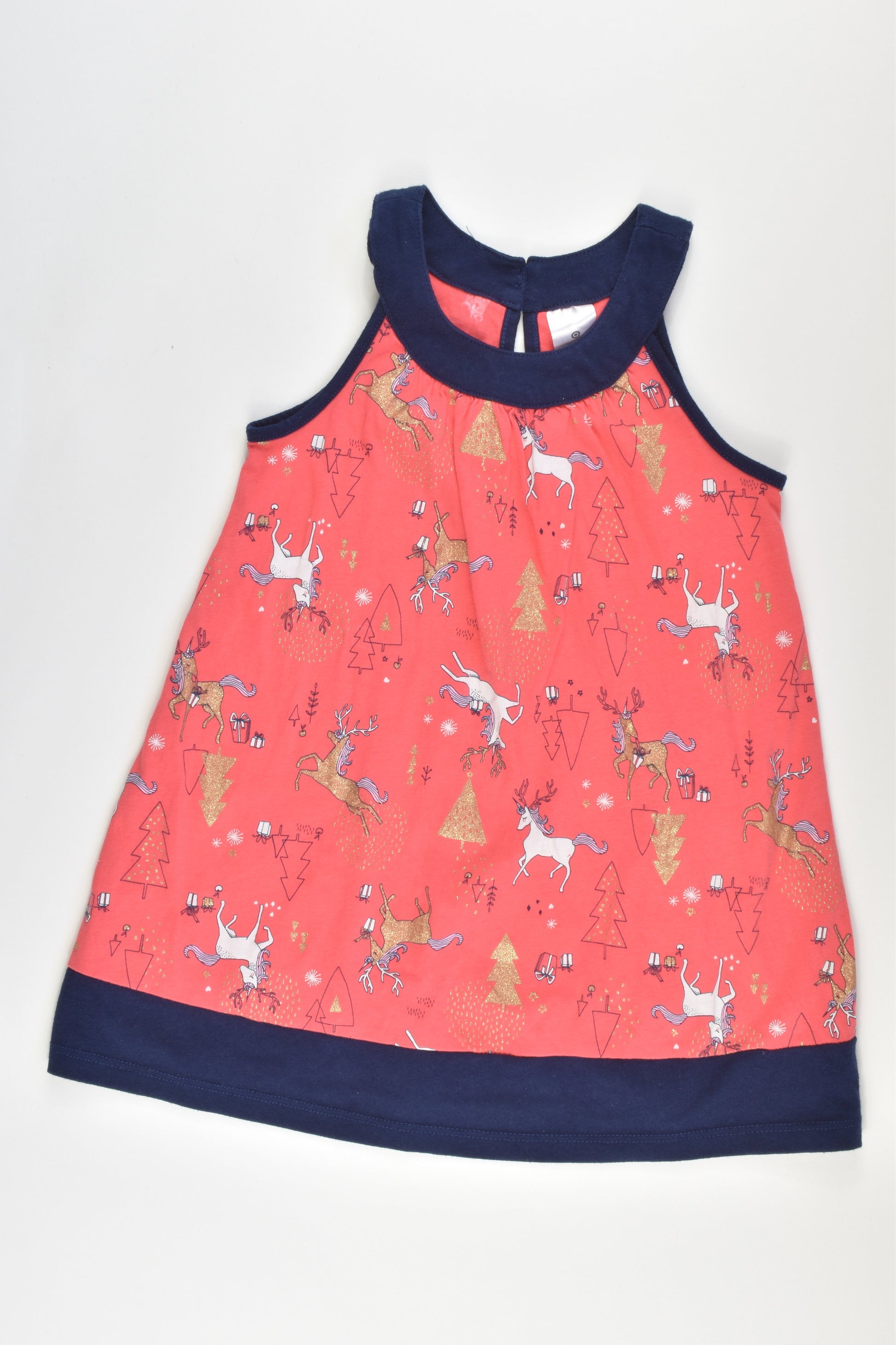 size 3 christmas dress Red Knitted Christmas Reindeer Fairisle Pattern Dress