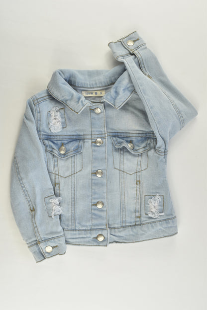Target Size 3 Stretchy Denim Jacket with Unicorn at the Back