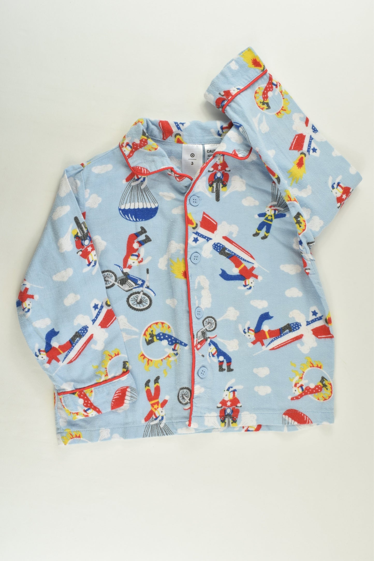 Target Size 3 Super Bunny Flannelette Pj Set