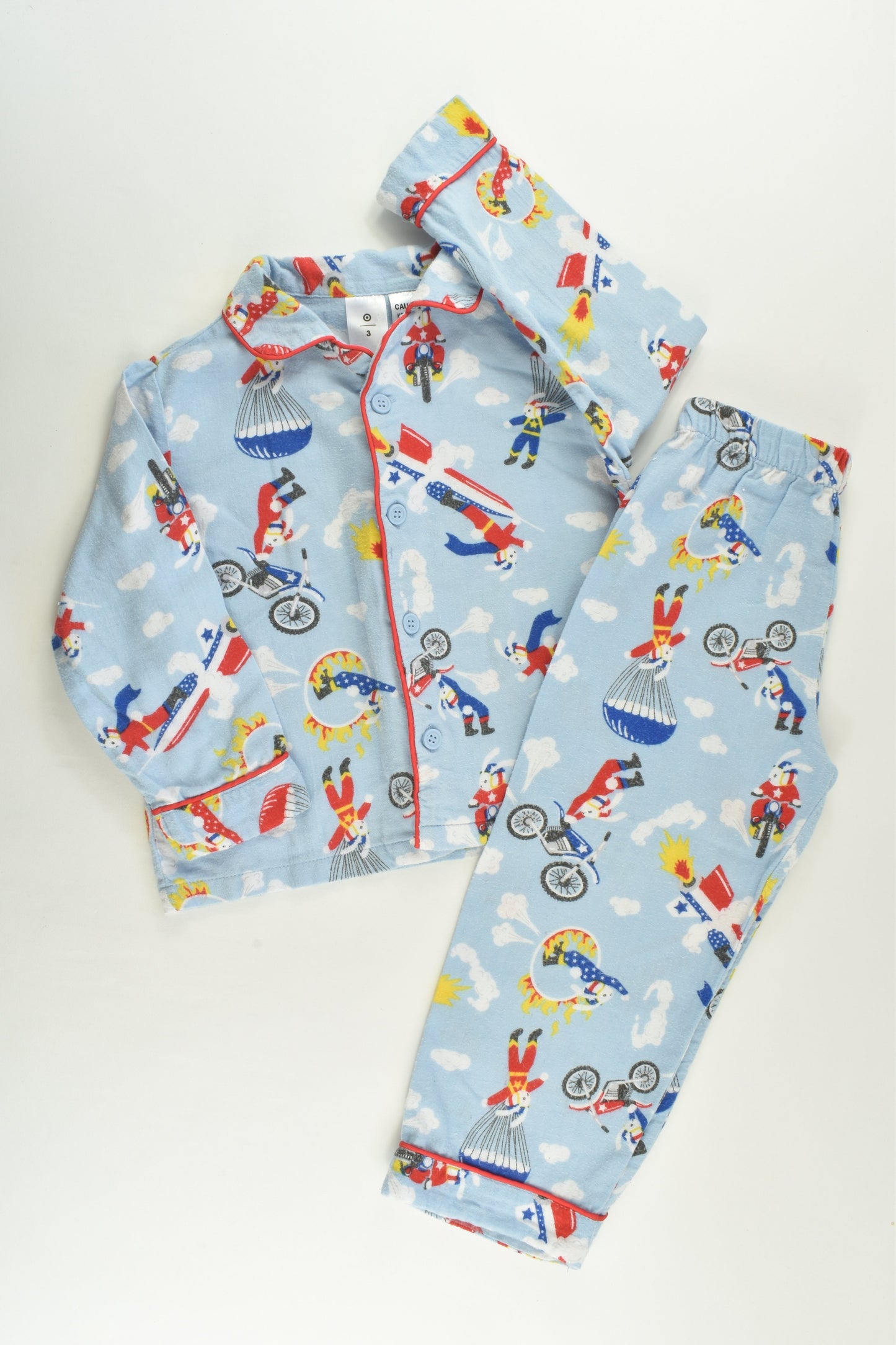 Target Size 3 Super Bunny Flannelette Pj Set