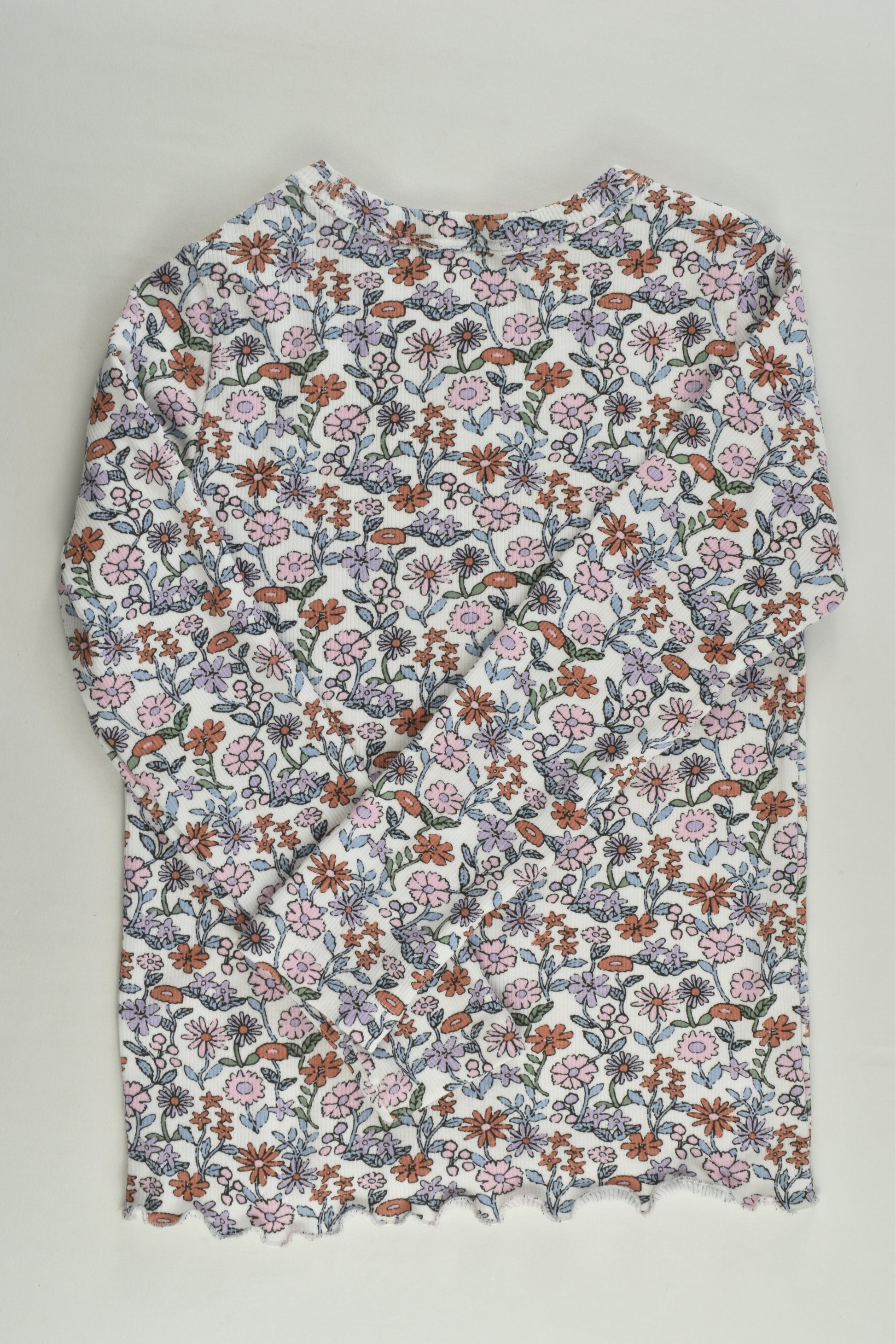 Target Size 4 Ribbed Floral Organic Pyjamas