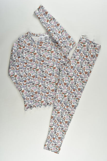 Target Size 4 Ribbed Floral Organic Pyjamas
