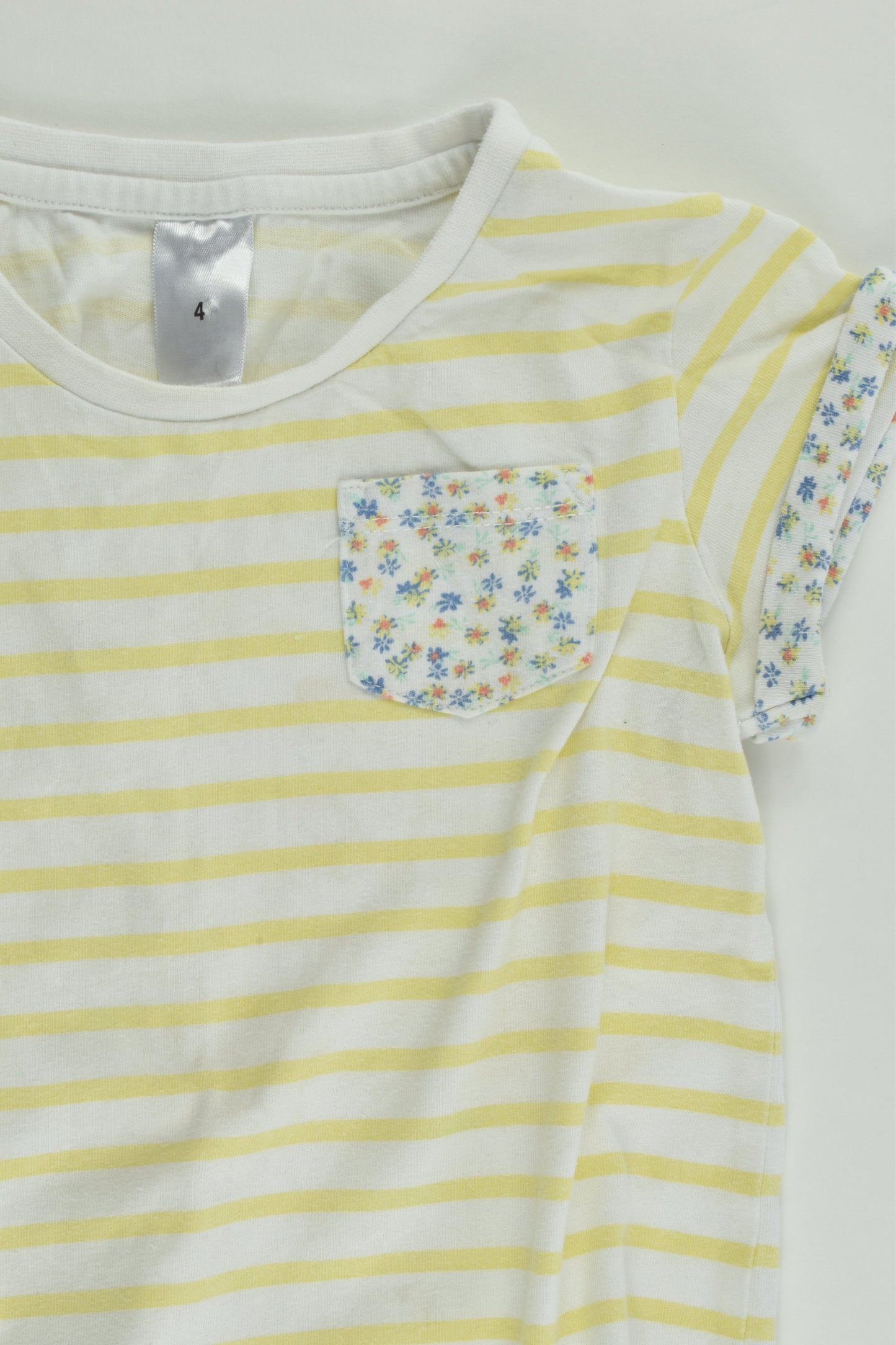 Target Size 4 Stripes and Flowers T-shirt