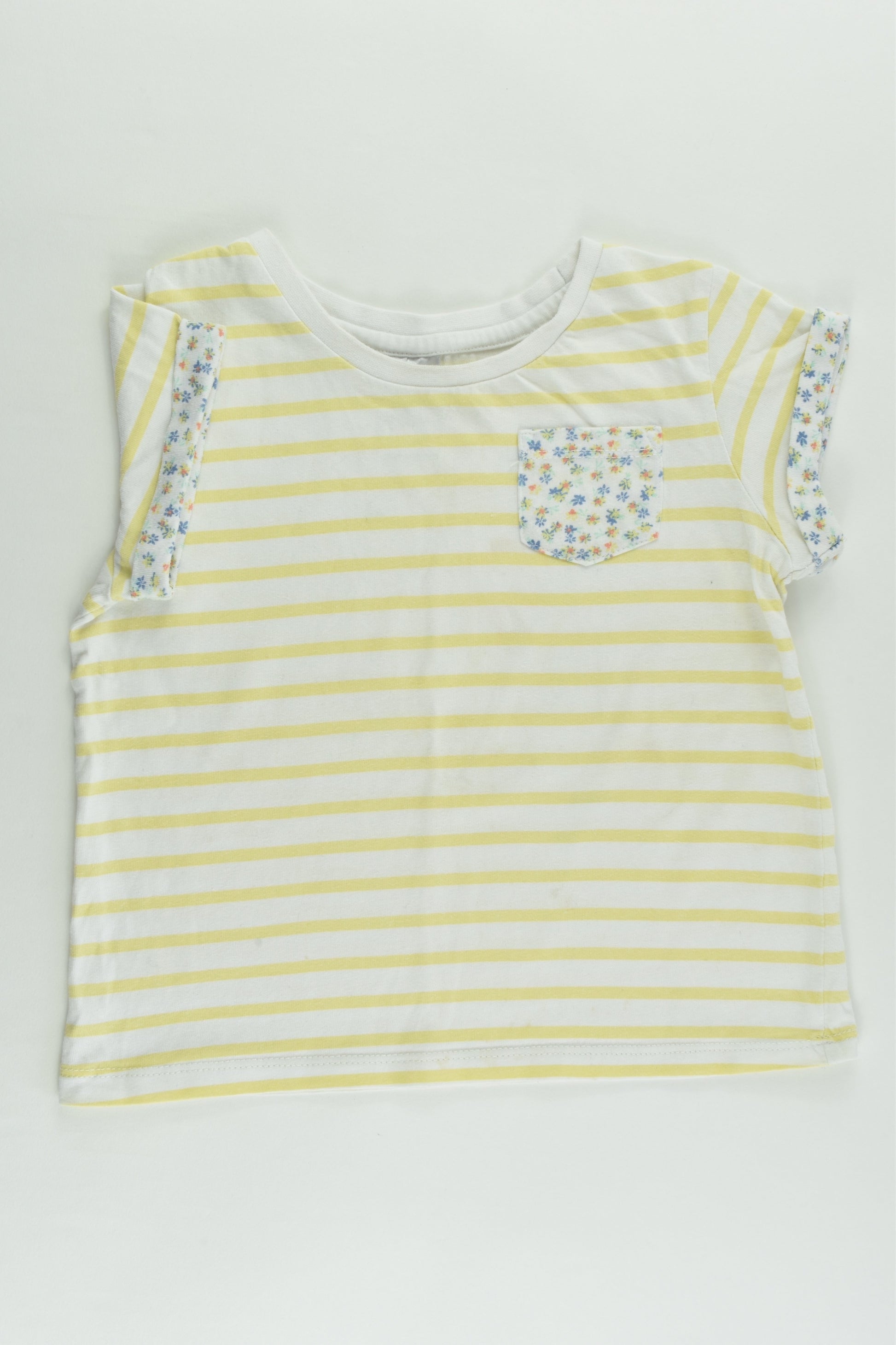 Target Size 4 Stripes and Flowers T-shirt