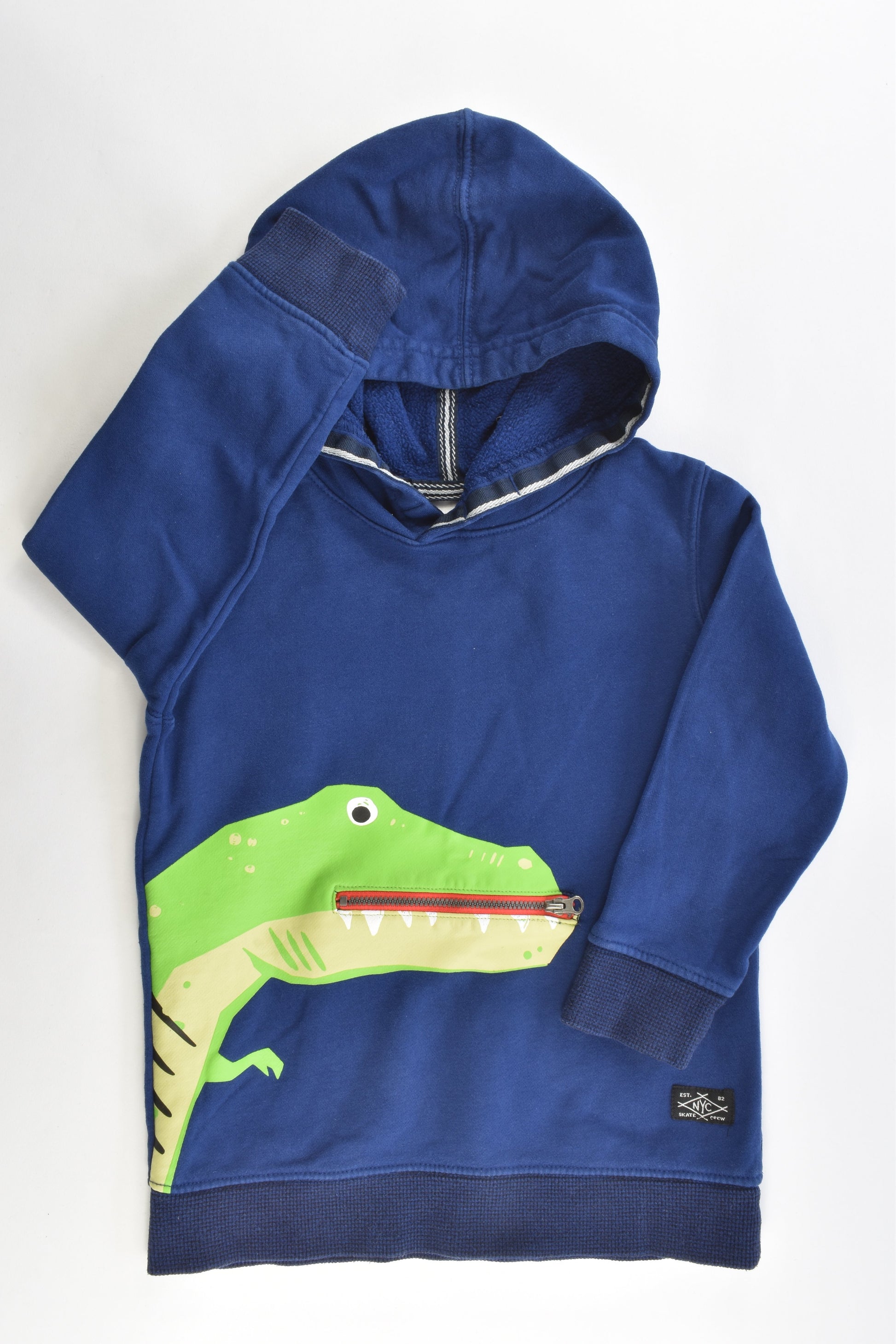 Target Size 5 Dinosaur Pocket Hooded Jumper