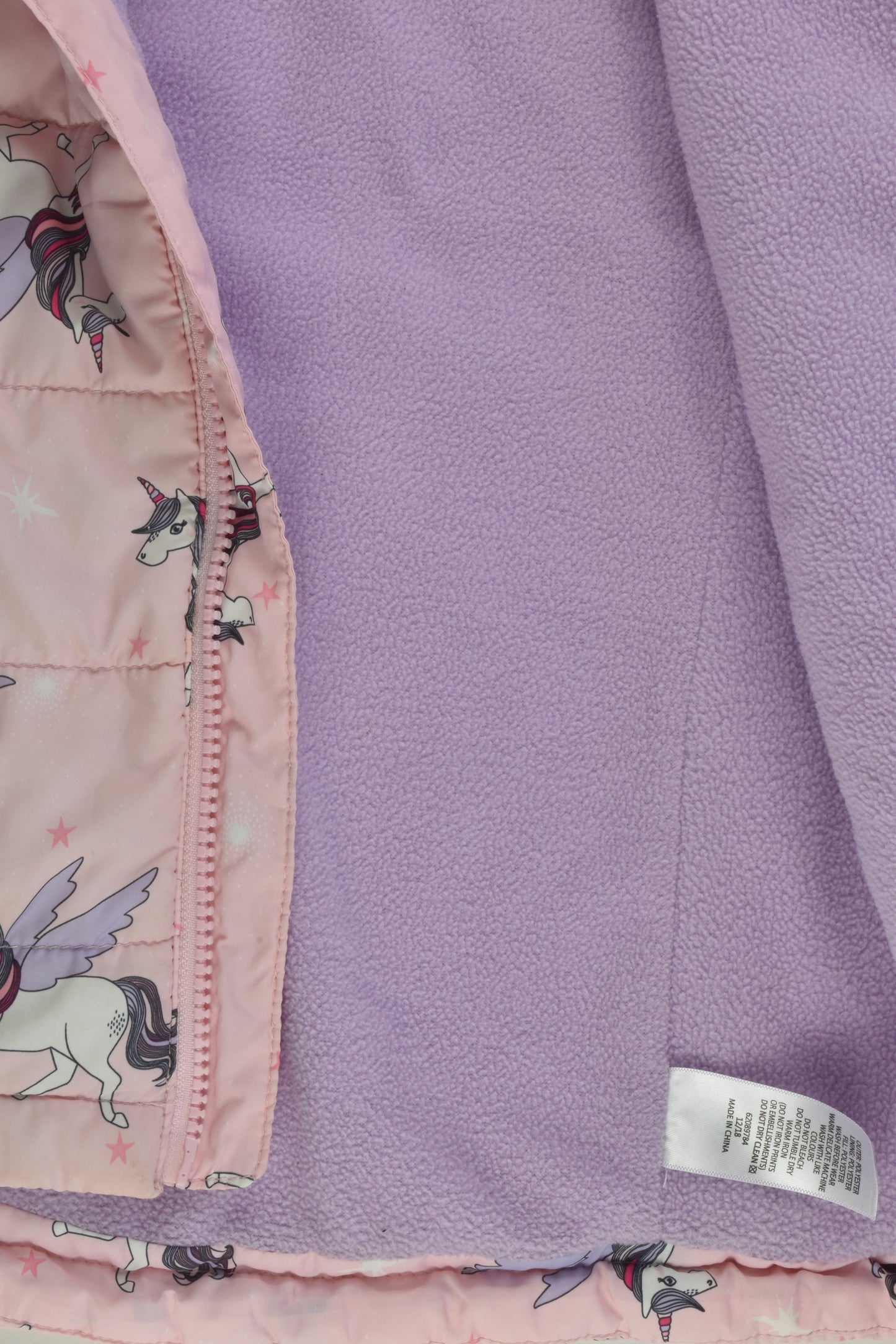 Target Size 6 Fleece Lined Hooded Unicorn Puffer Vest