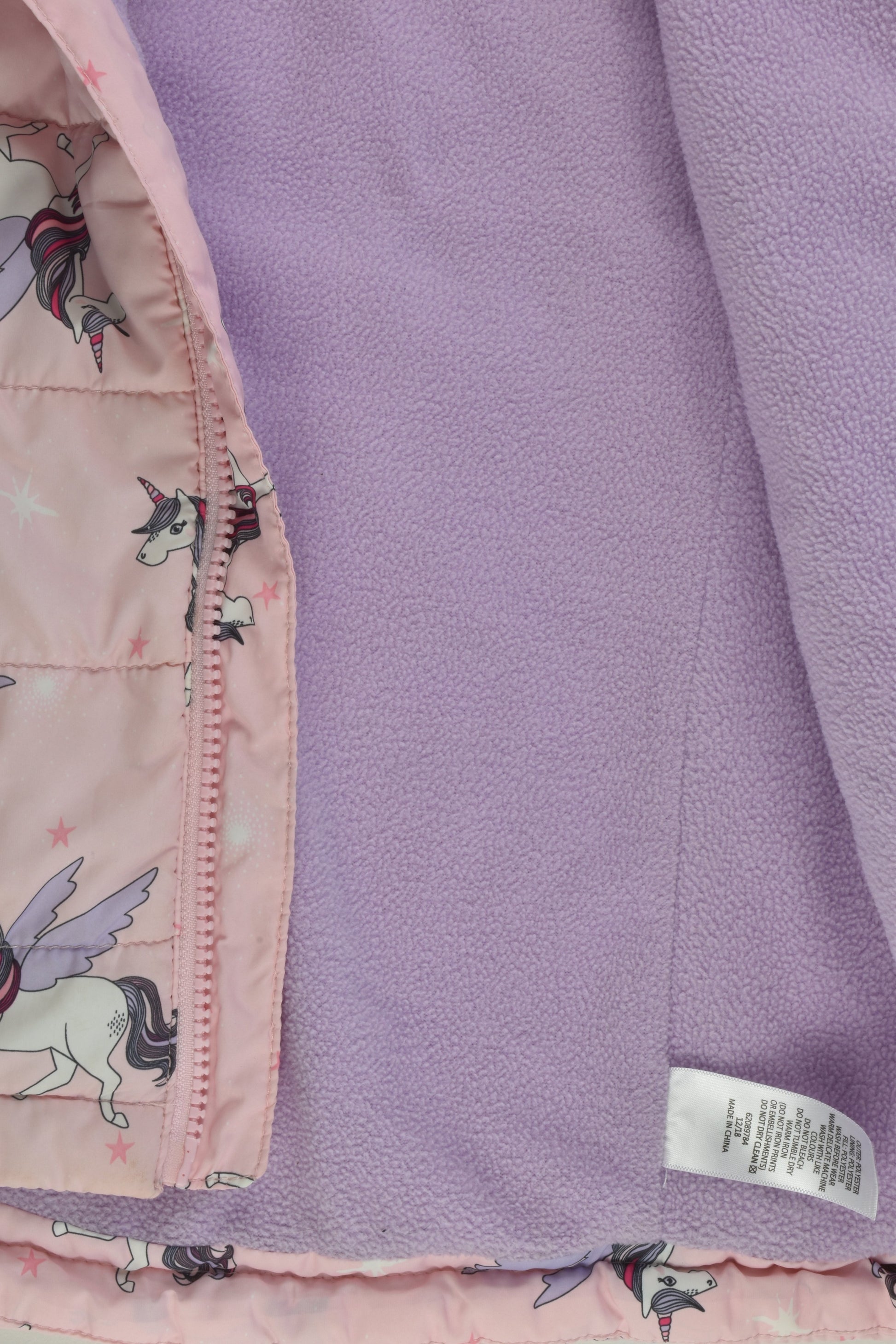 Target Size 6 Fleece Lined Hooded Unicorn Puffer Vest