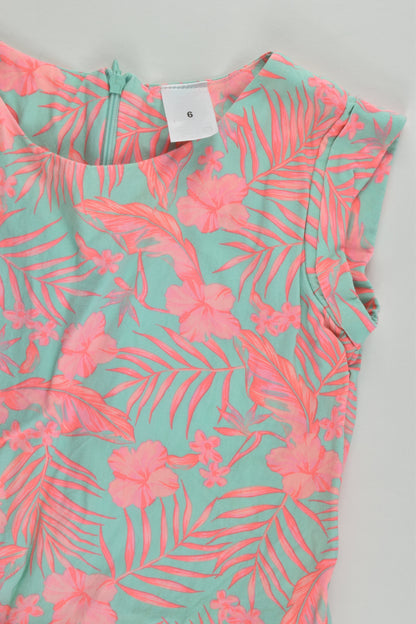 Target Size 6 Flowers and Leaves Playsuit