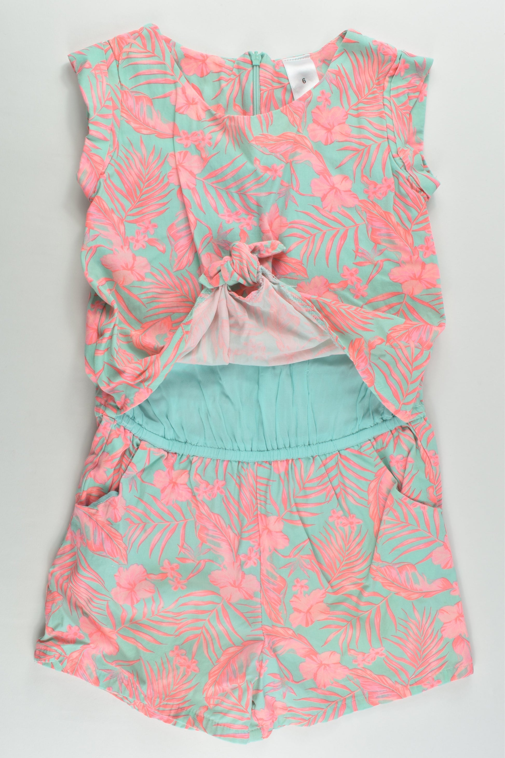 Target Size 6 Flowers and Leaves Playsuit