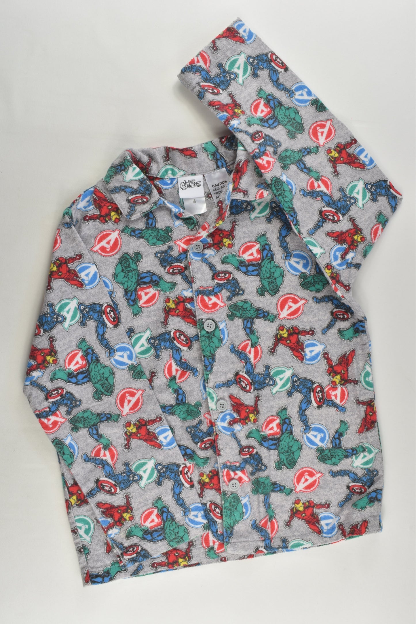 Target Size 6 Marvel Avengers Flannelette Pyjamas