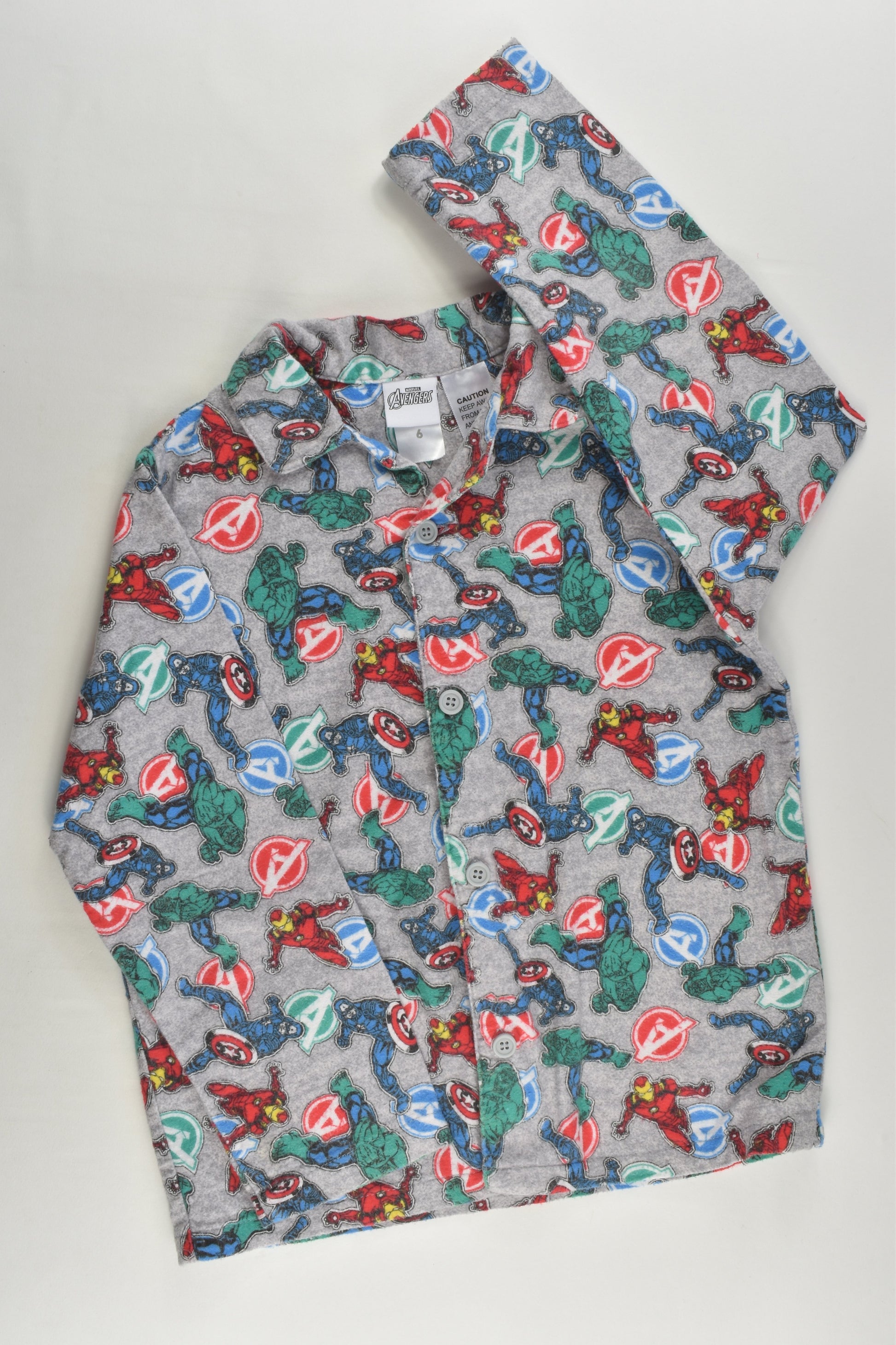 Target Size 6 Marvel Avengers Flannelette Pyjamas