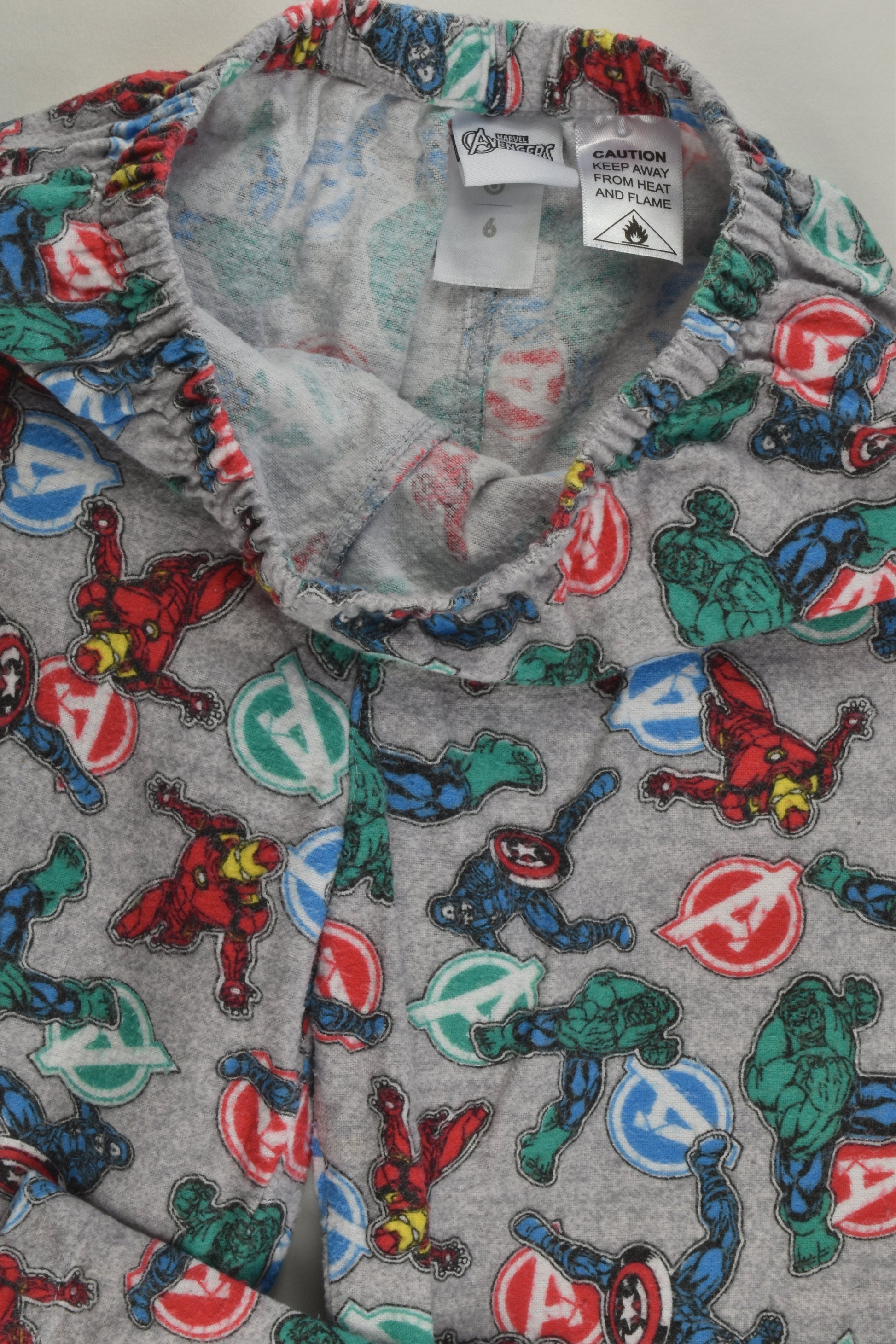 Target Size 6 Marvel Avengers Flannelette Pyjamas