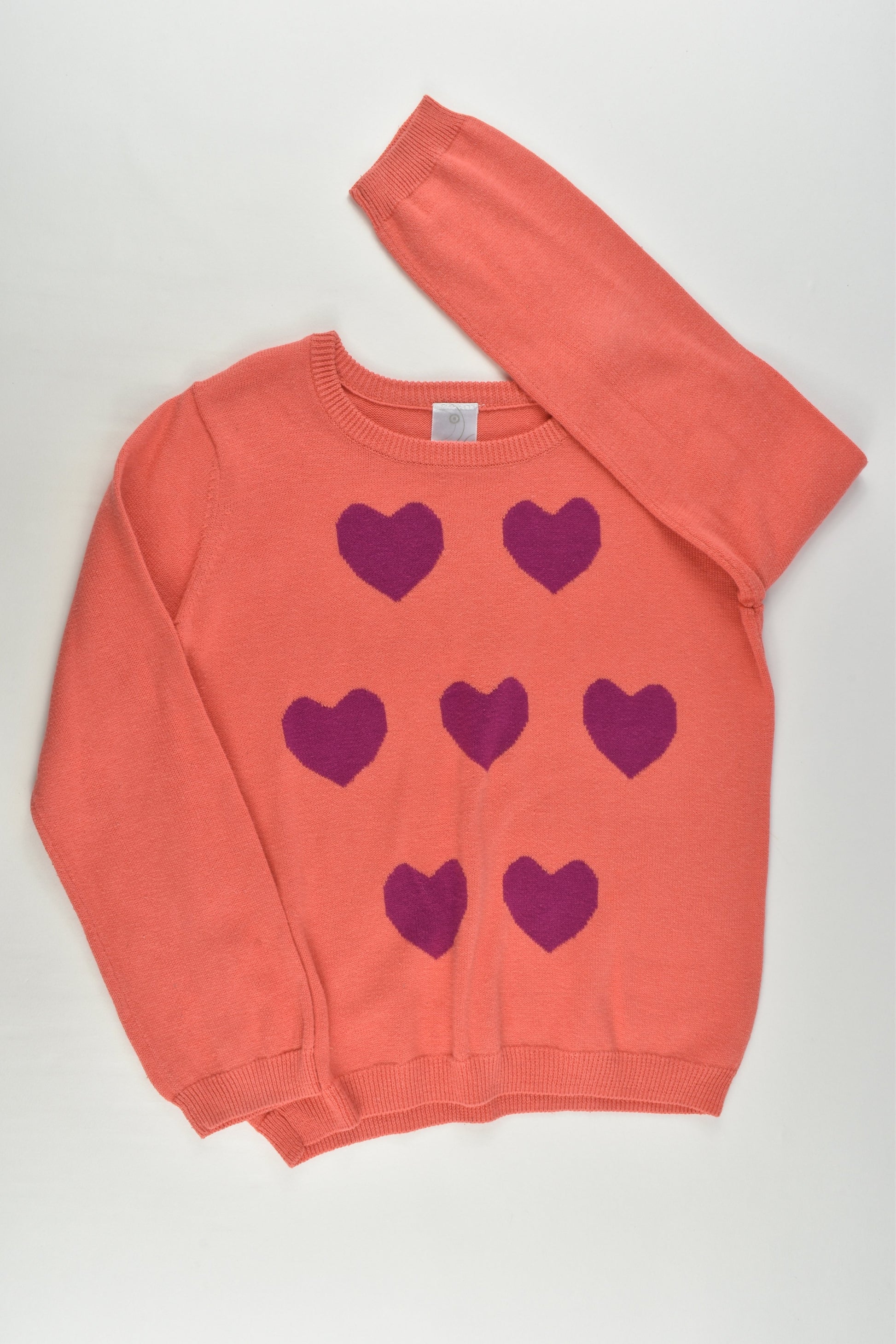 Target Size 7 Love Hearts Knitted Jumper