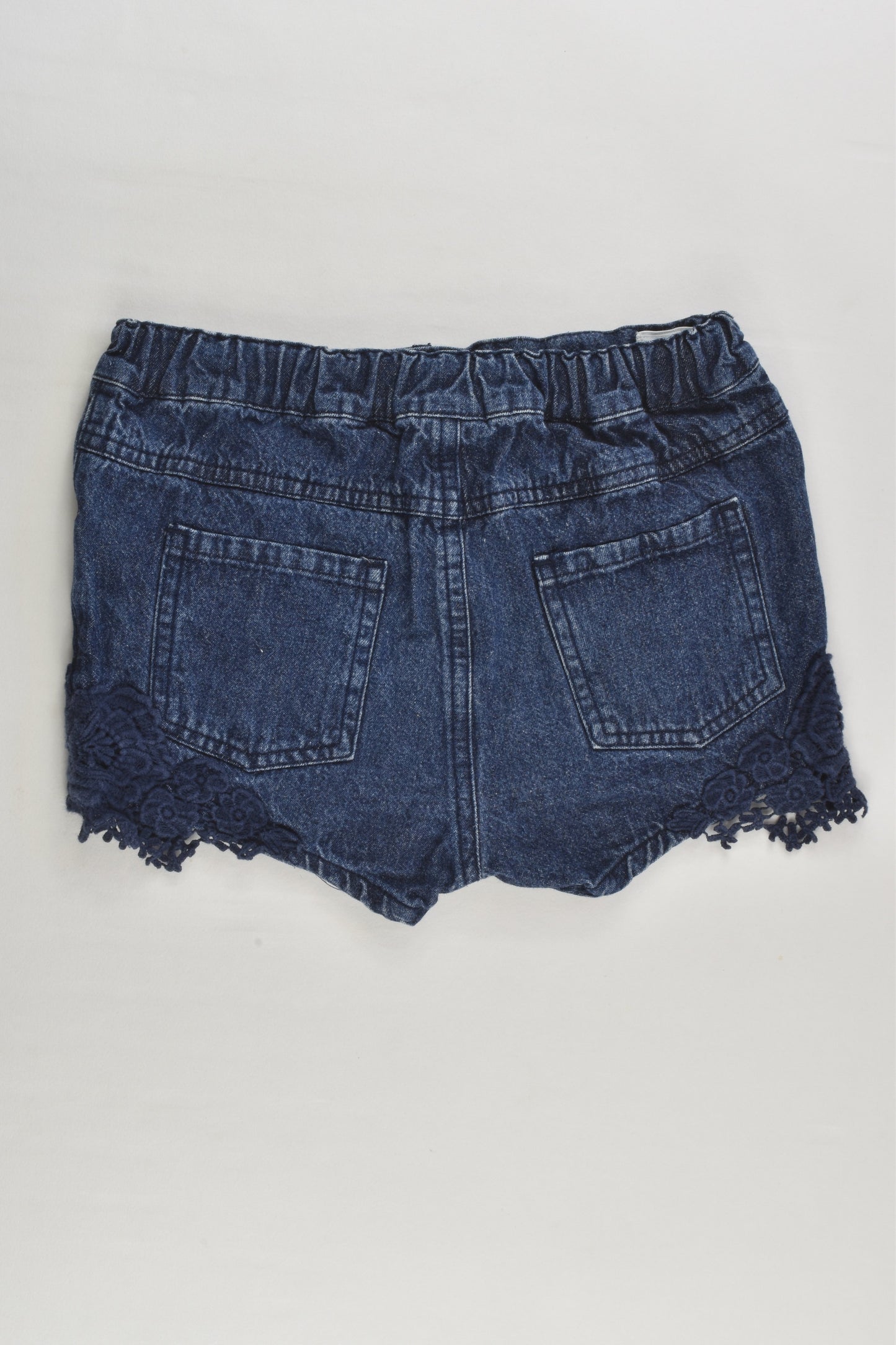 Teeny Weeny Size 2 Denim Shorts with Lace Detail