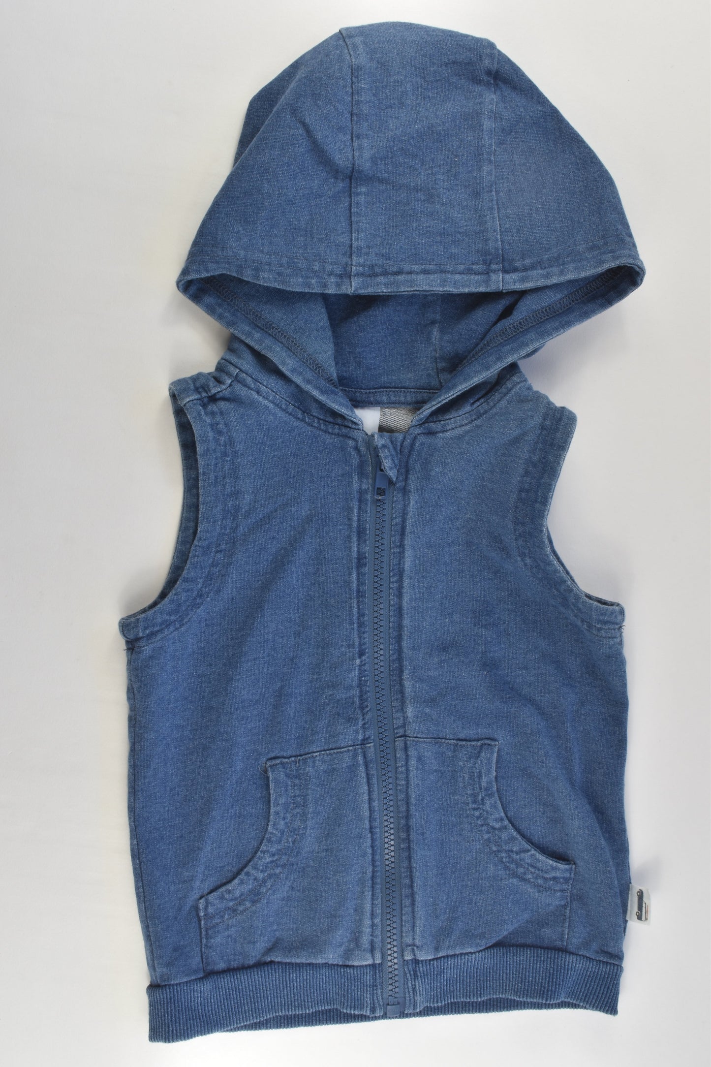 Teeny Weeny Size 2 Hooded Denim-like Vest