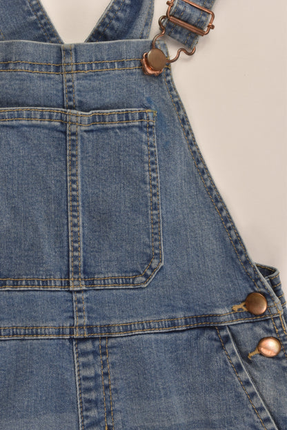 The 1964 Denim Company Size 8 Short Stretchy Denim Overalls