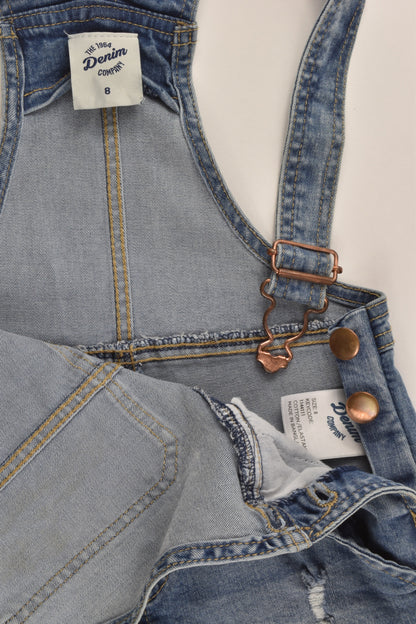 The 1964 Denim Company Size 8 Short Stretchy Denim Overalls